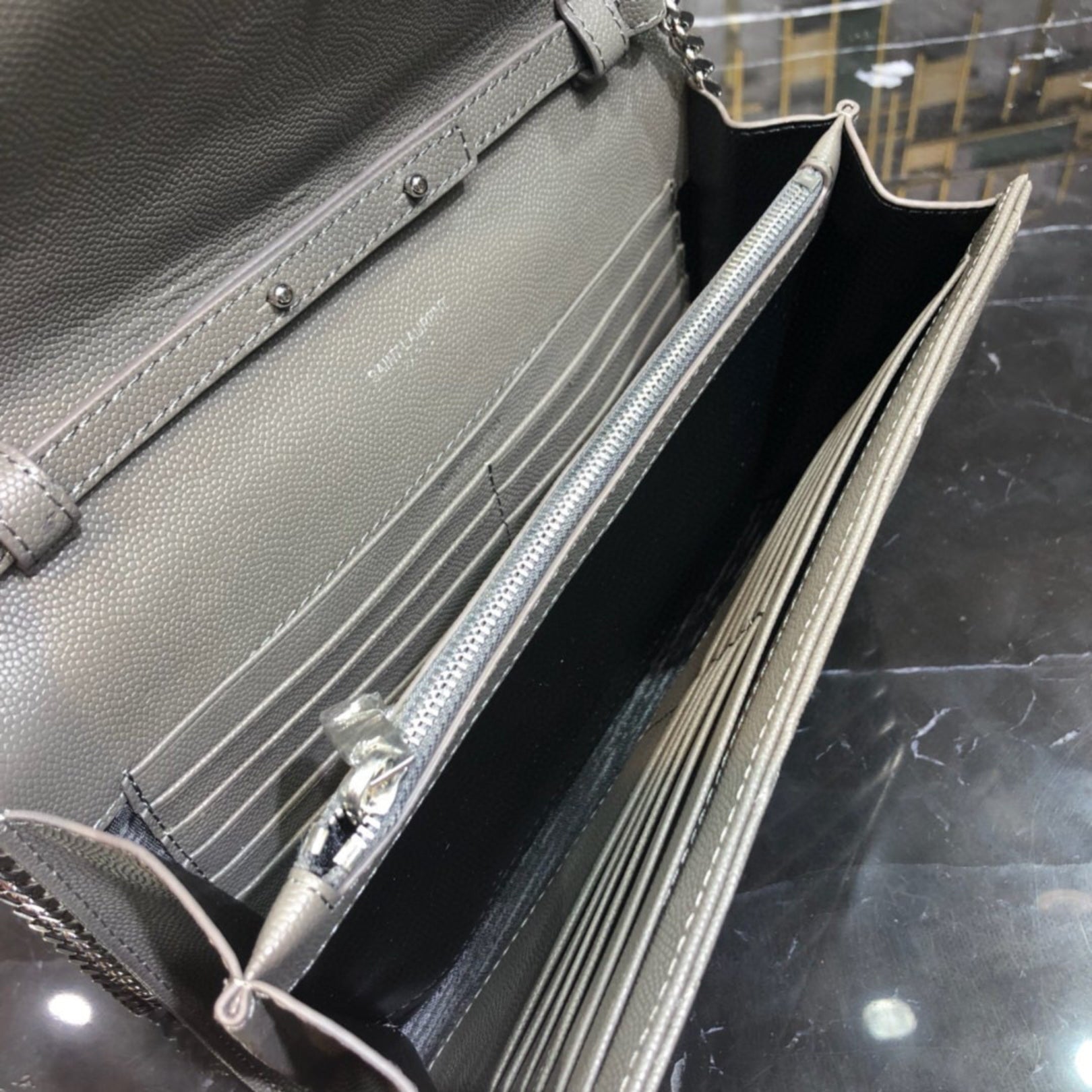 YSL Small Monogram Gray Bag