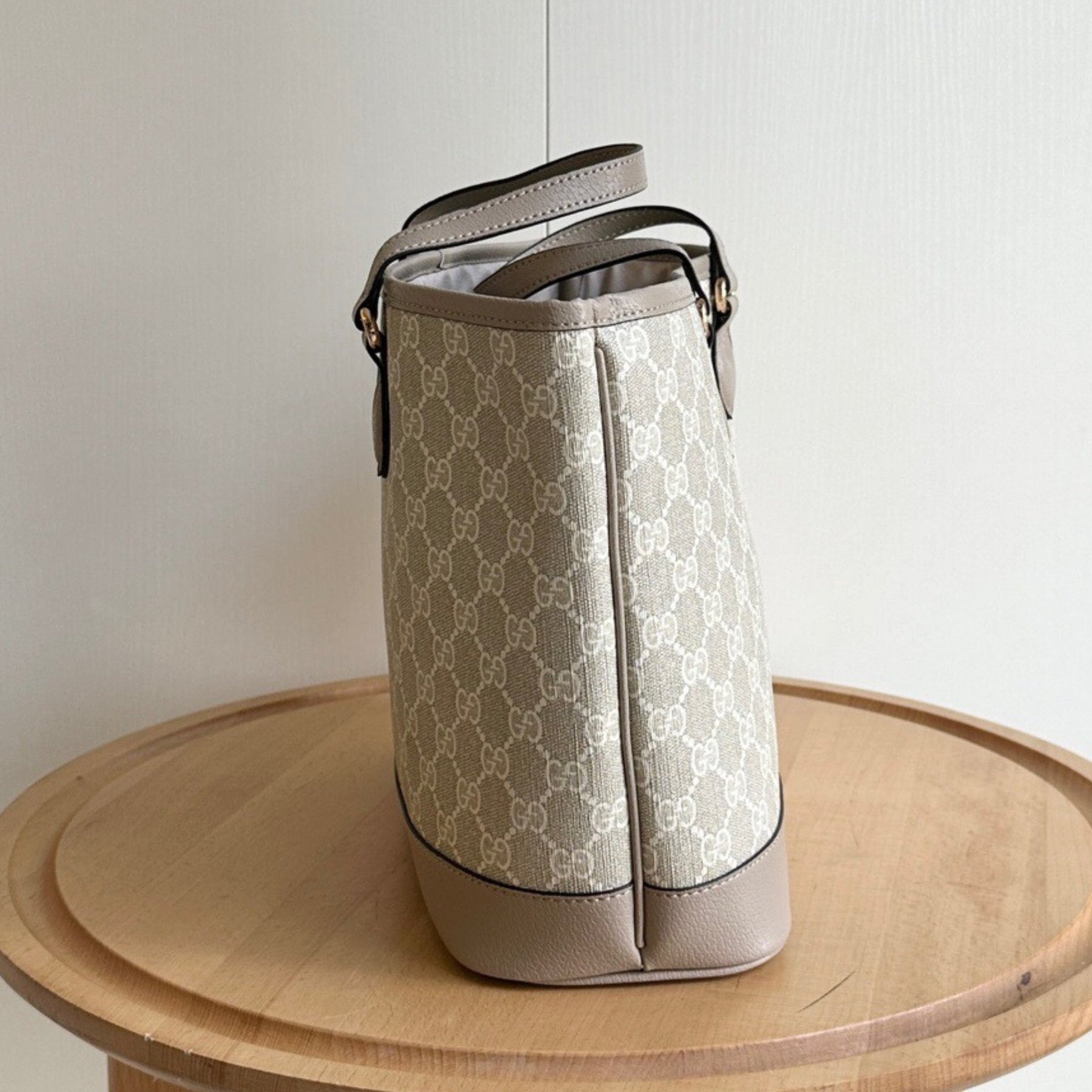 GG Ophidia Supreme Small Beige and White Bag 31cm