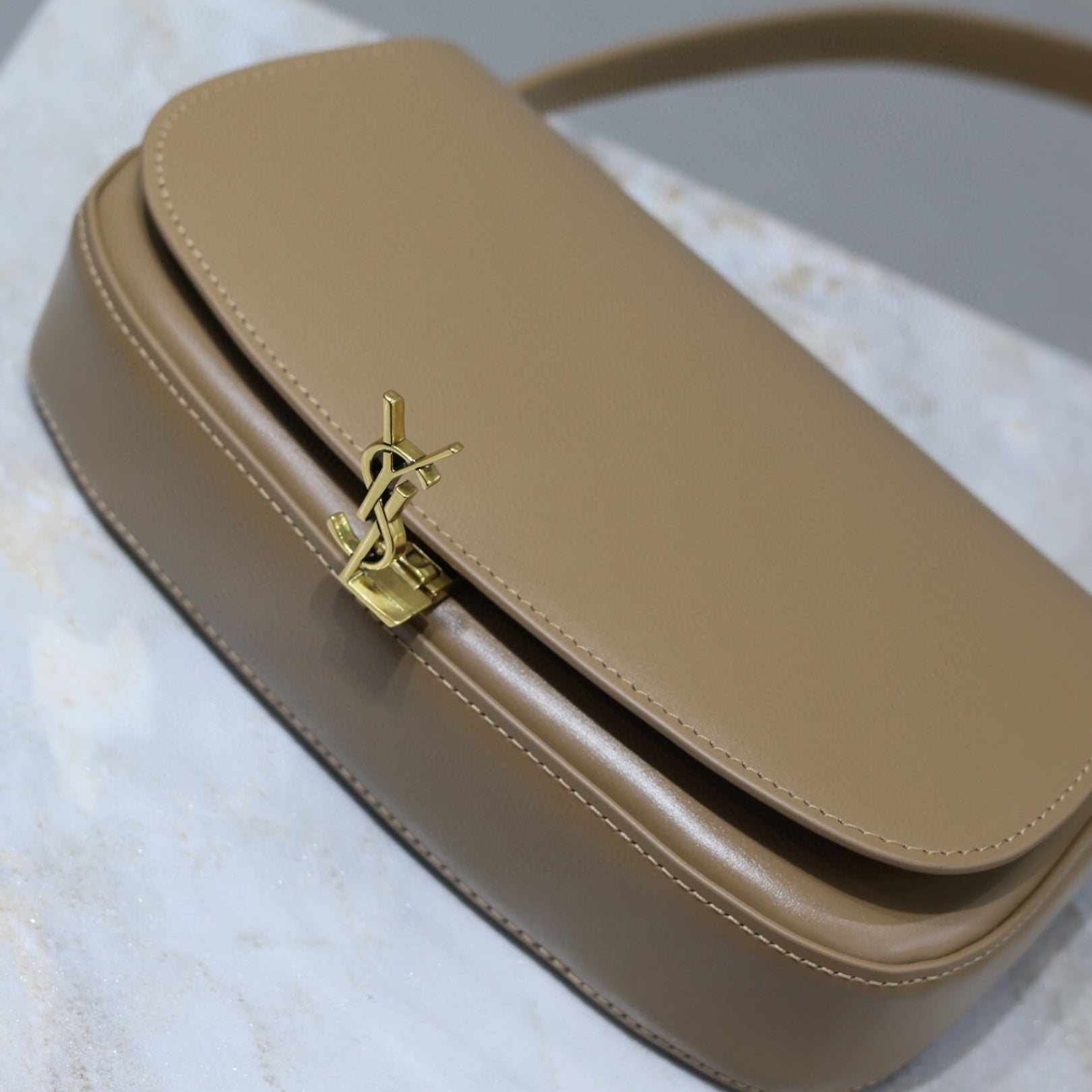YSL Voltaire mini beige leather bag
