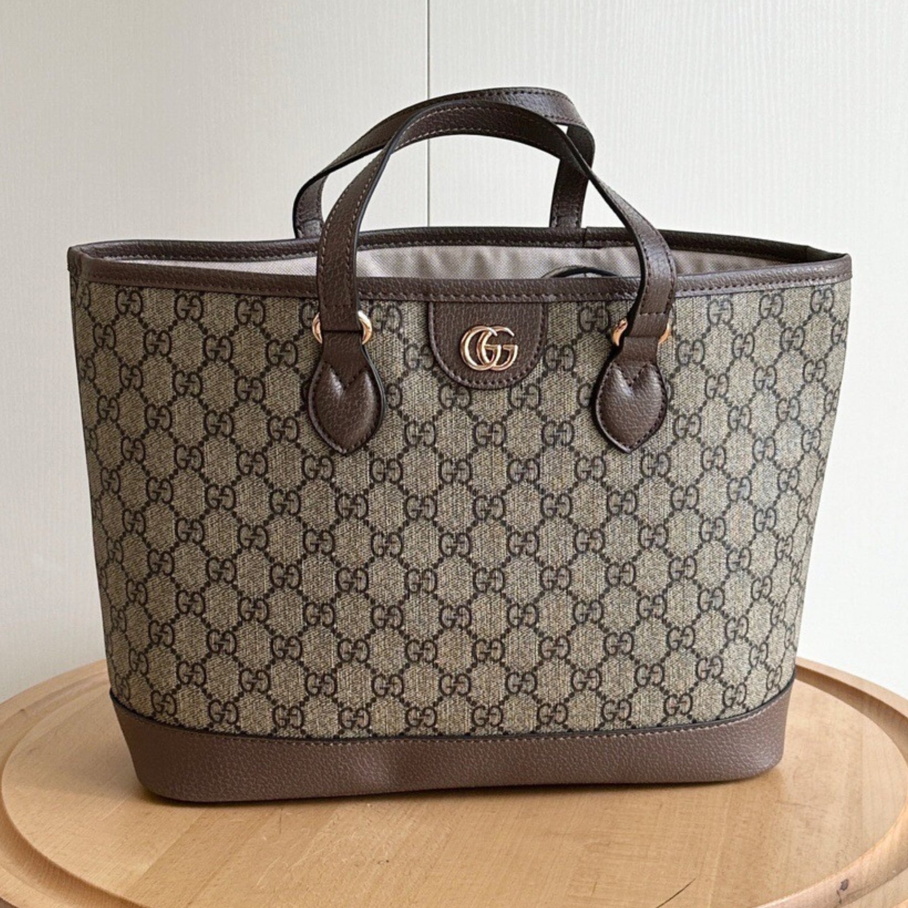 GG Ophidia Small Beige and Brown Bag 31cm