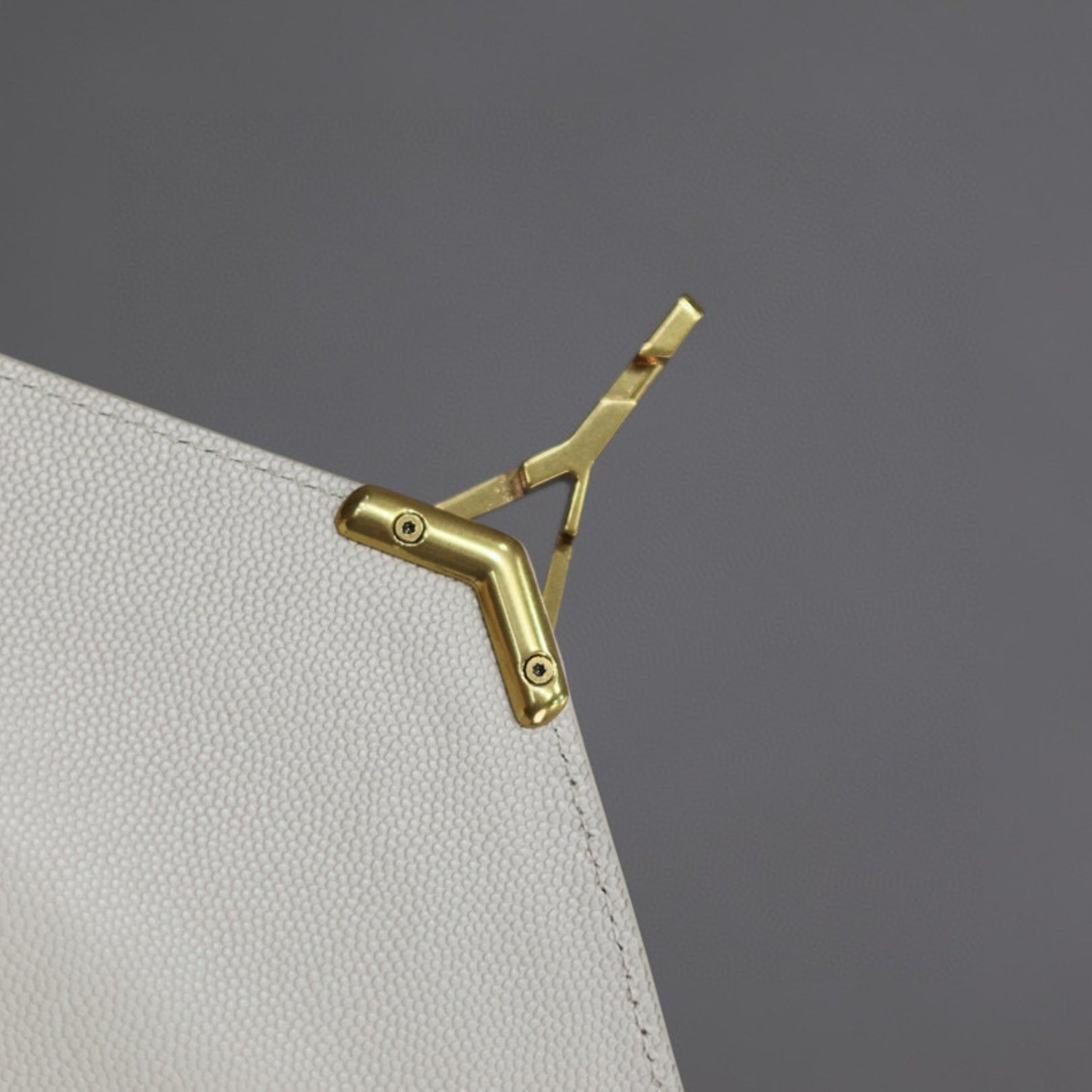 YSL Cassandra Small White Bag