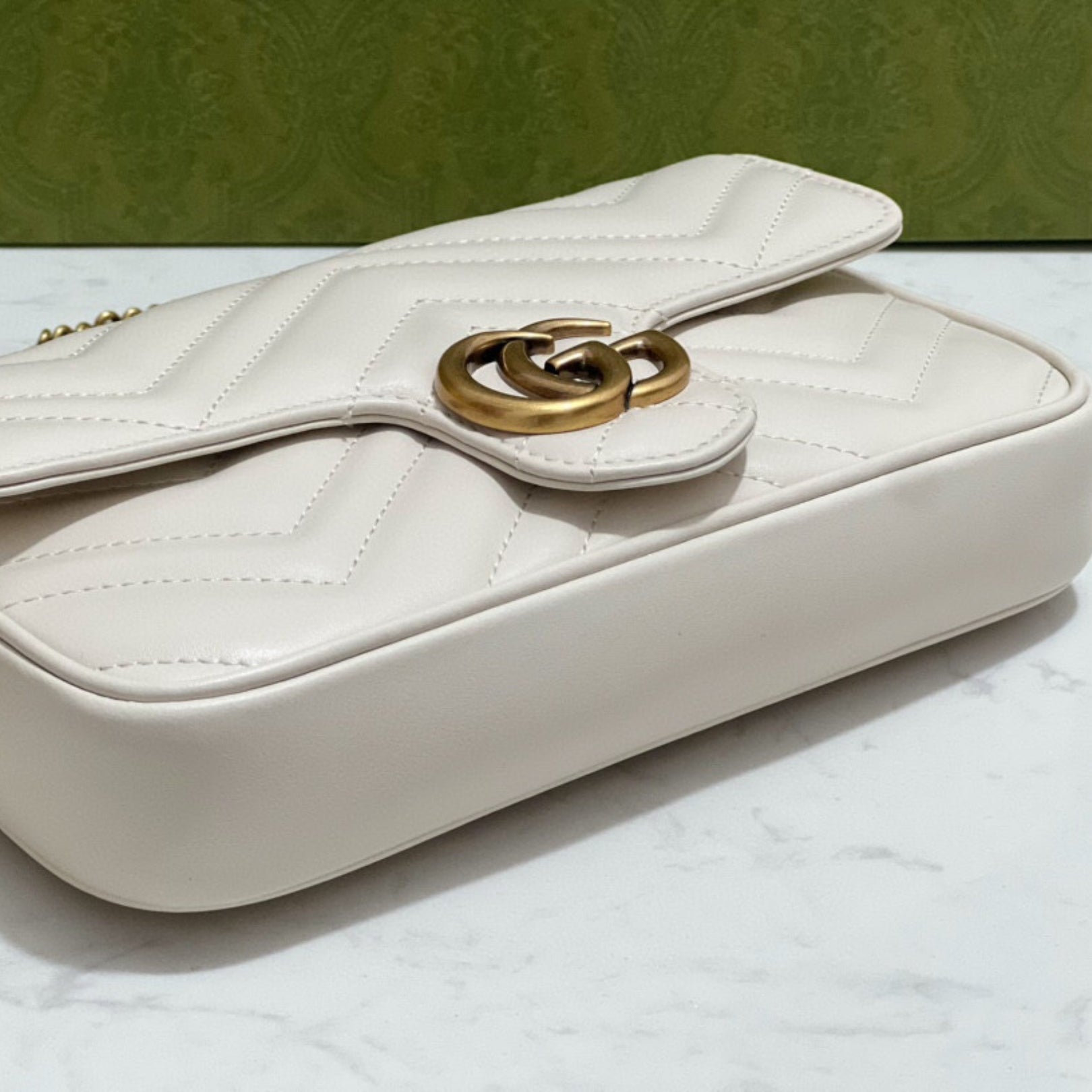 GG Marmont Mini White Bag 21.5cm