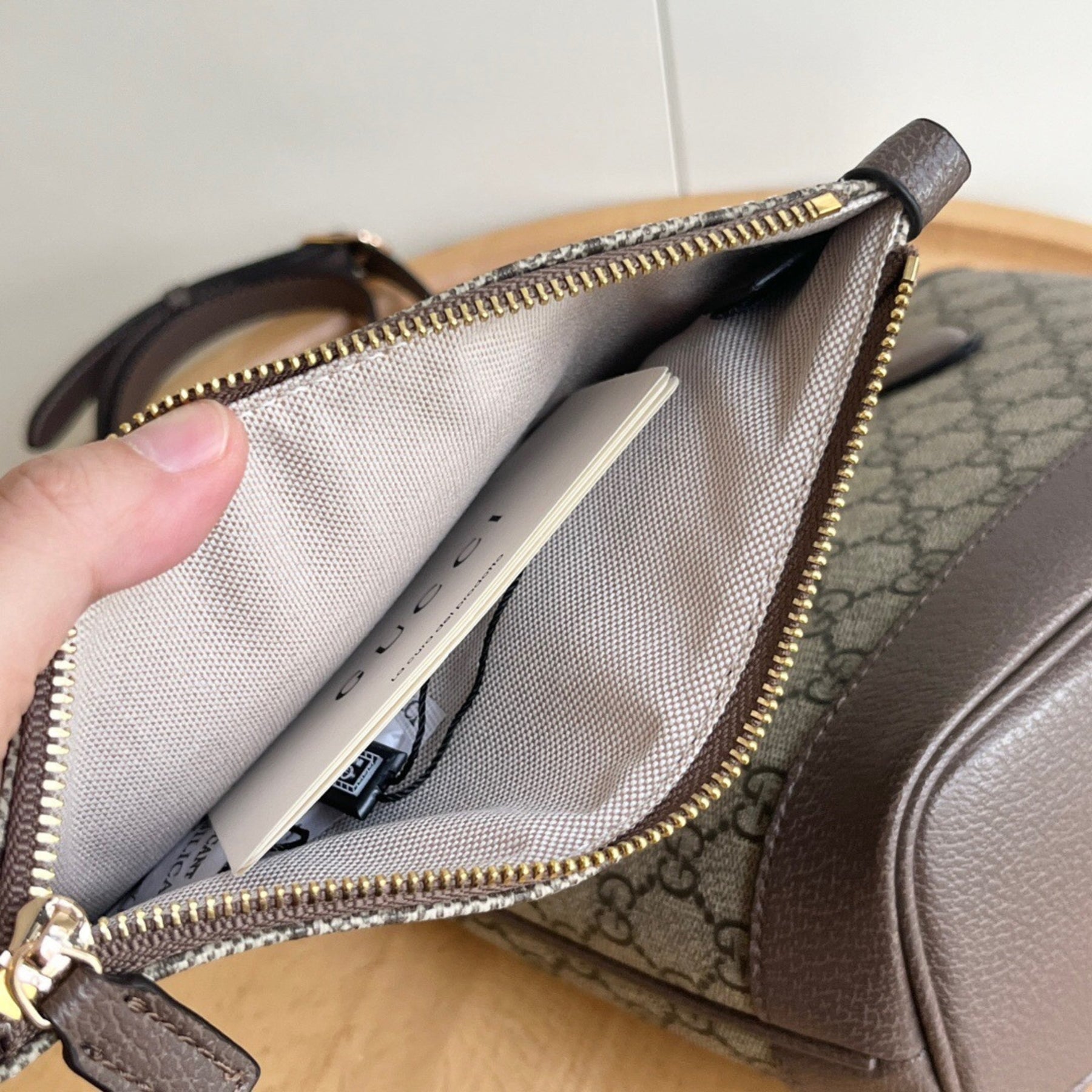 GG Ophidia Tote Mini Supreme Beige and Brown 22cm Bag