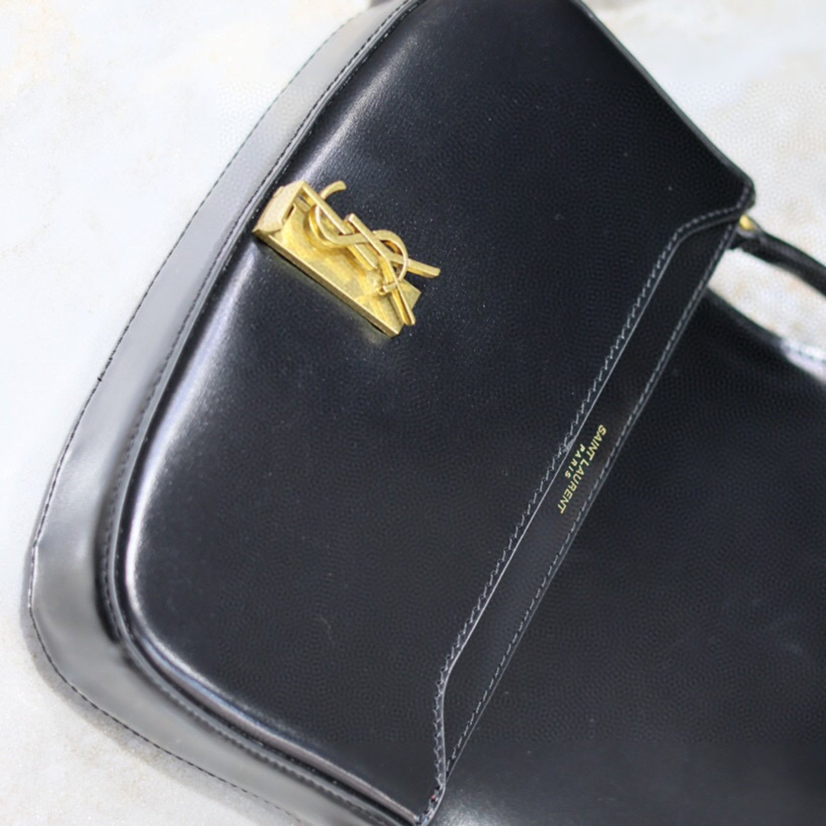 Bolsa YSL Voltaire mini Preta de couro