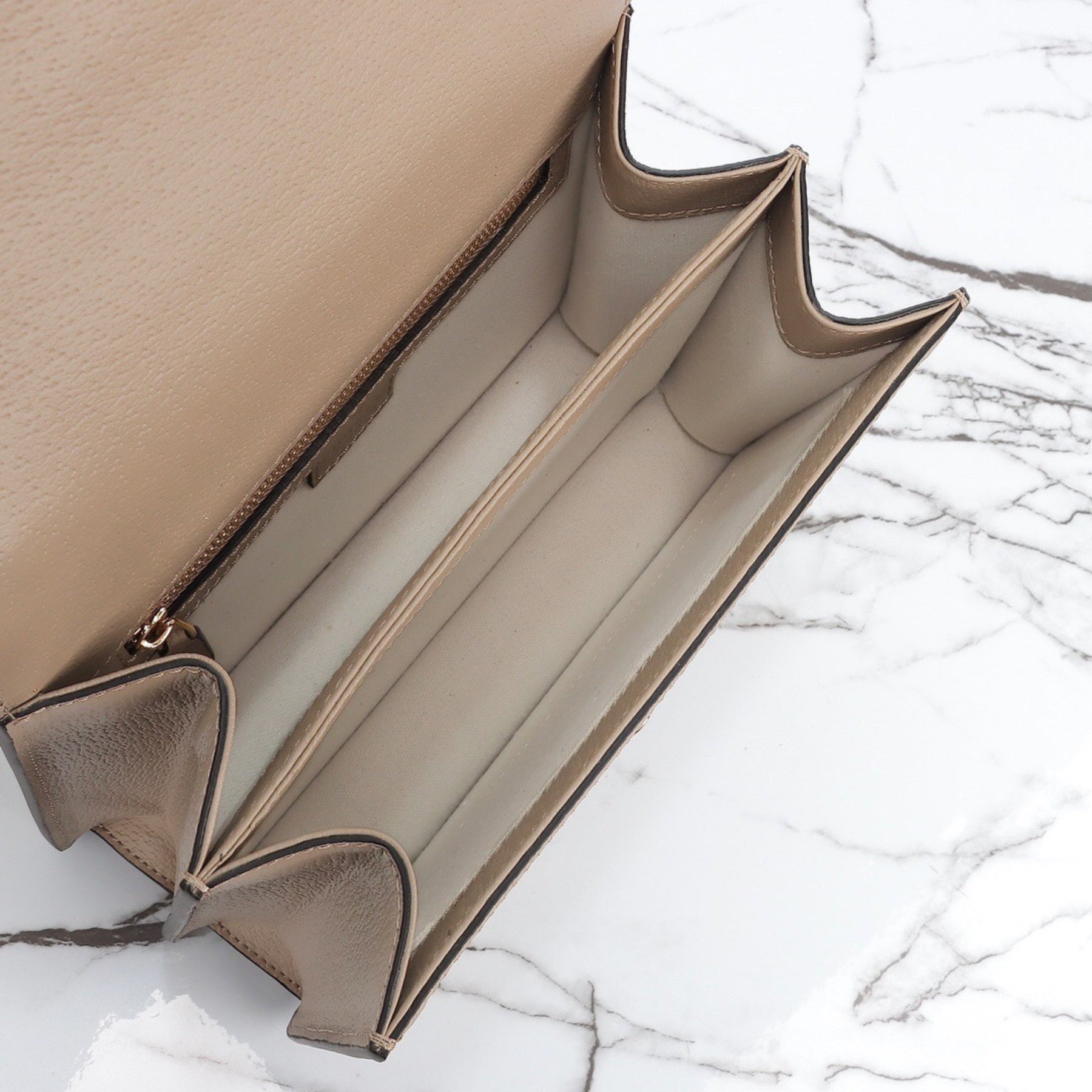 Small Light Beige GG Ophidia Bag with 25cm top handle