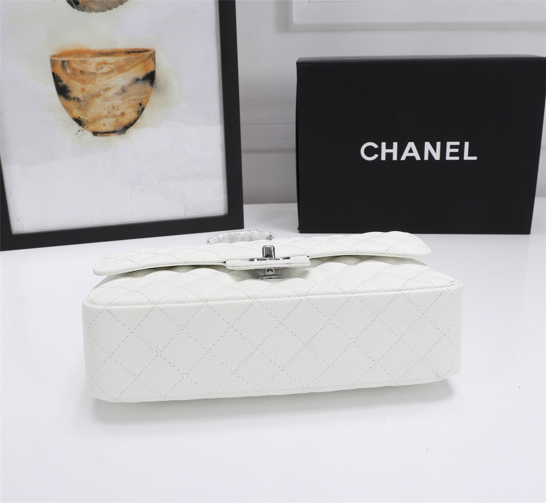 CHN Classic White Bag with Silver 25cm