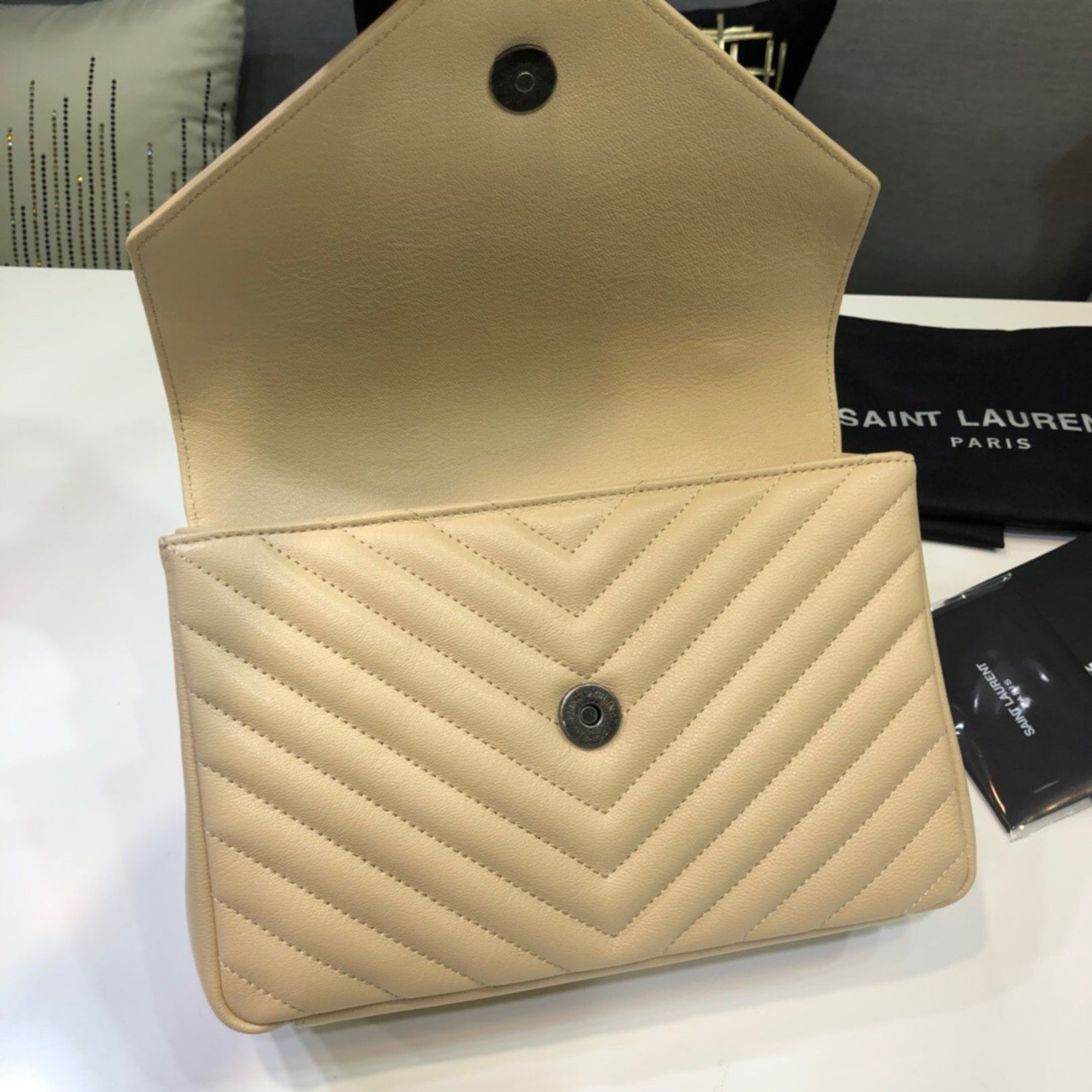 YSL College Medium Beige Bag