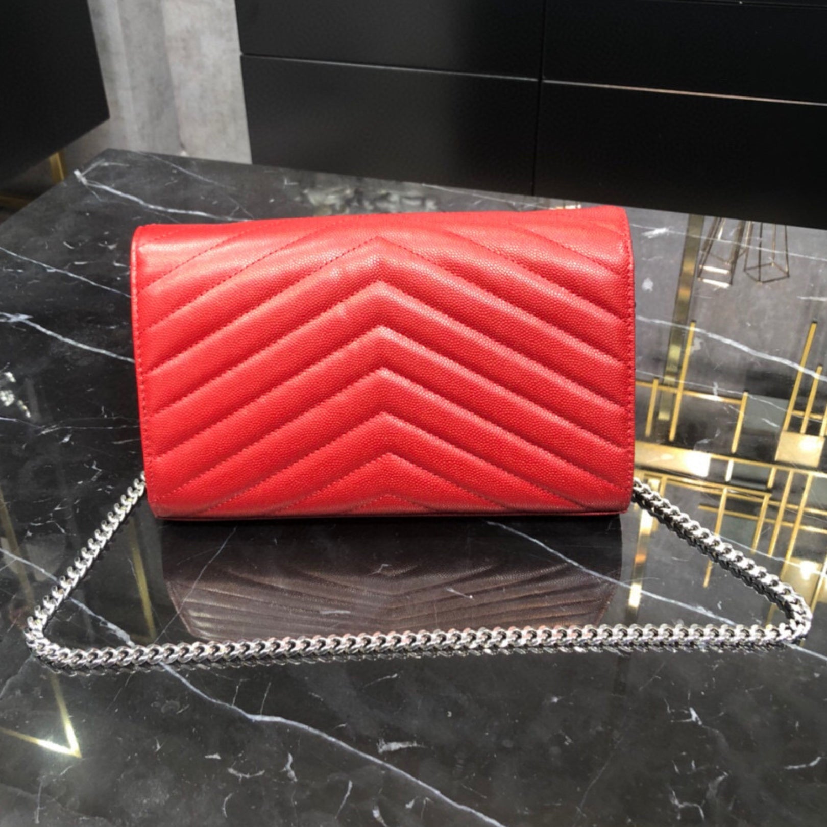 YSL Small Monogram Red Bag