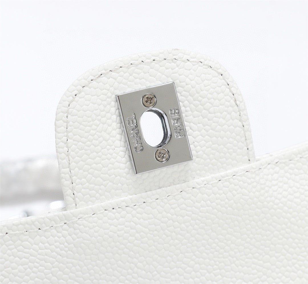 CHN Classic White Bag with Silver 25cm