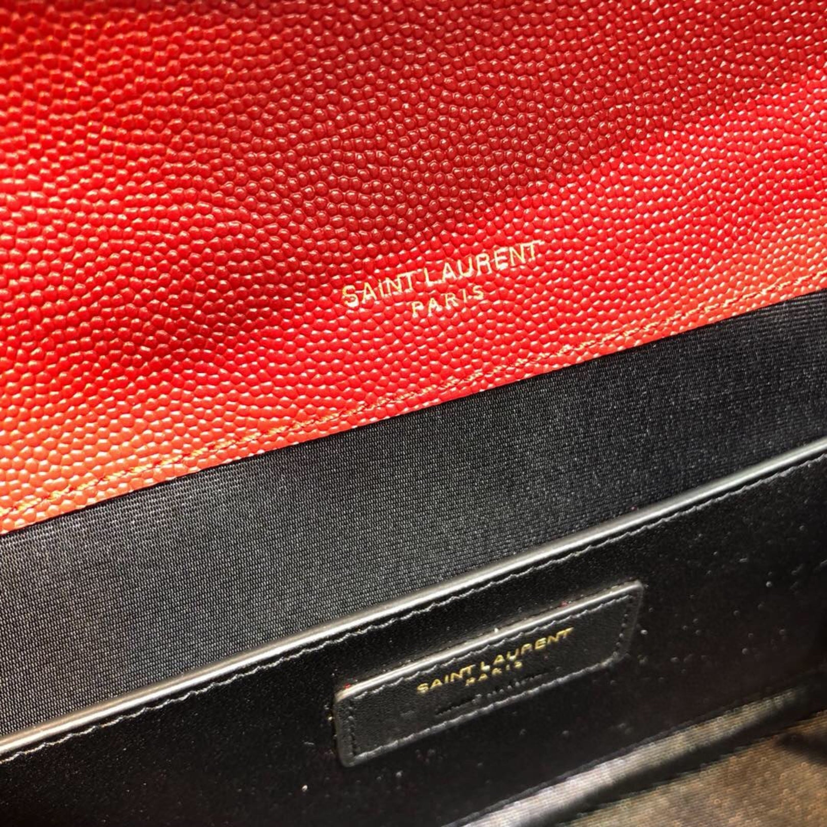 YSL Medium Envelope Shoulder Bag Red 24cm