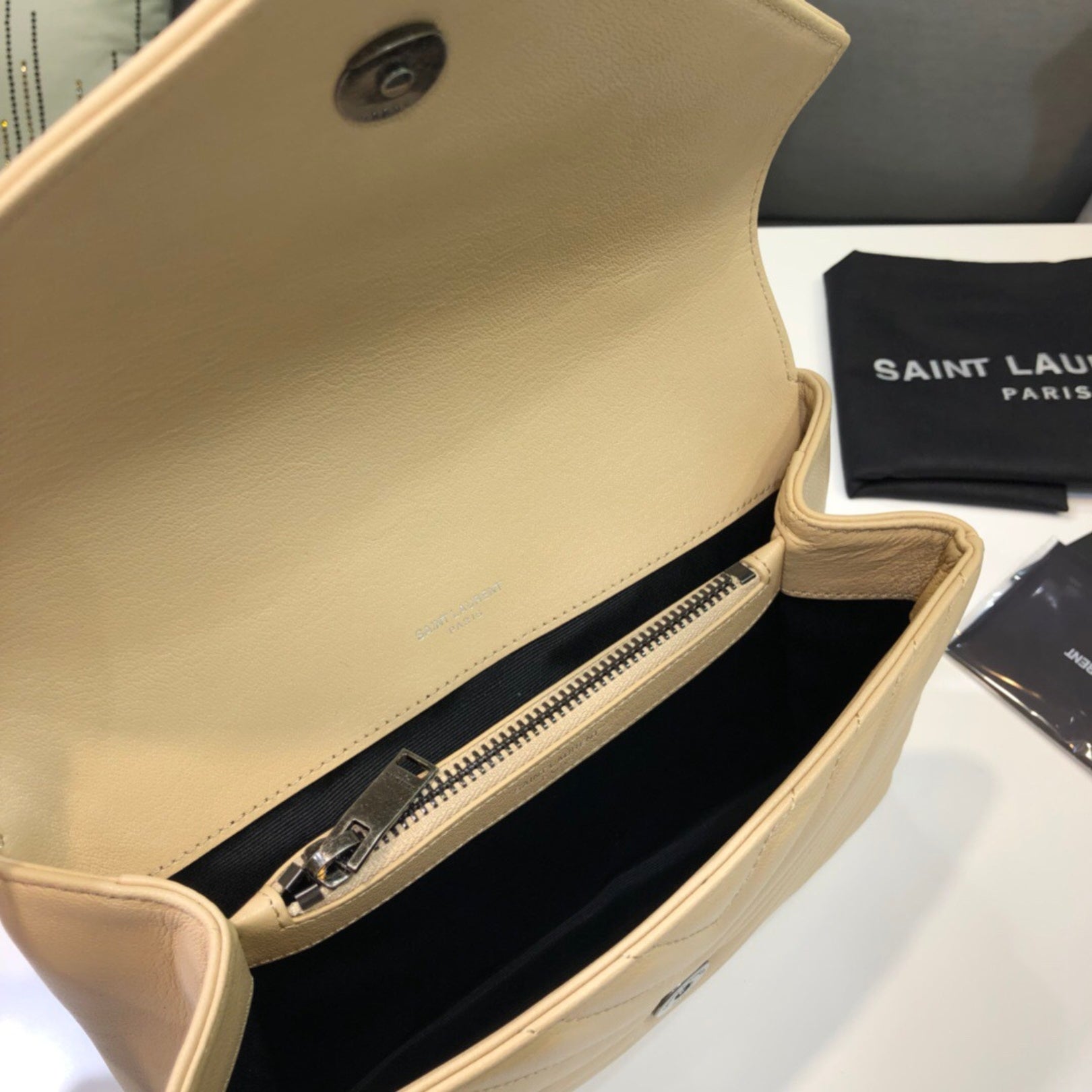 YSL College Medium Beige Bag