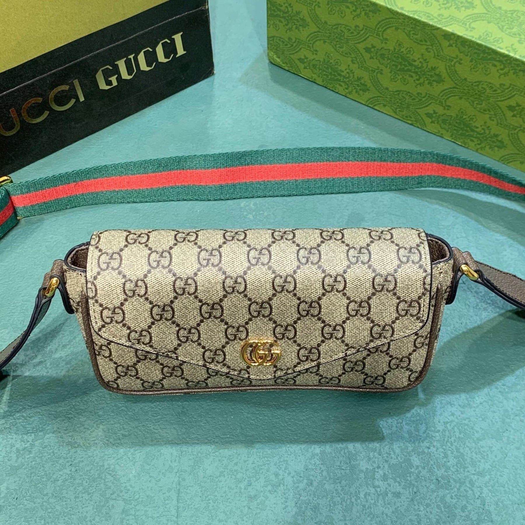 GG Ophidia Mini Beige Bag