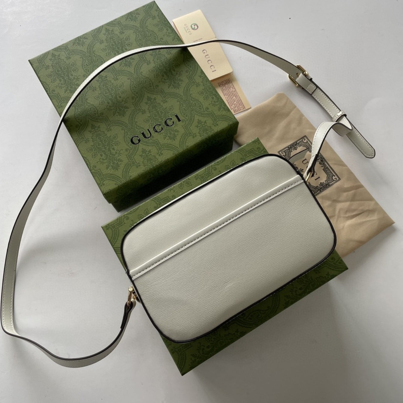 GG Horsebit shoulder bag, light 1955, small 20cm