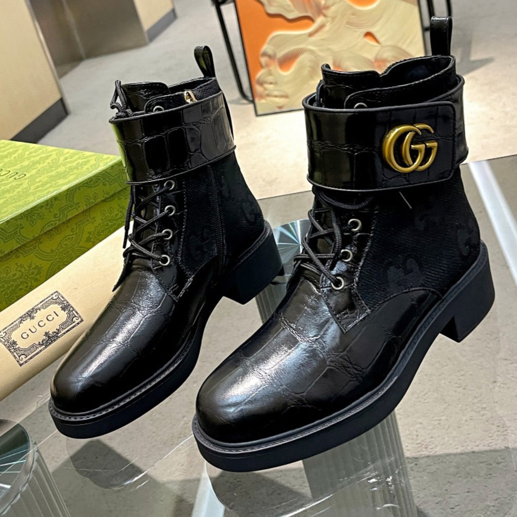 GG Ankle boot GG Canvas Black