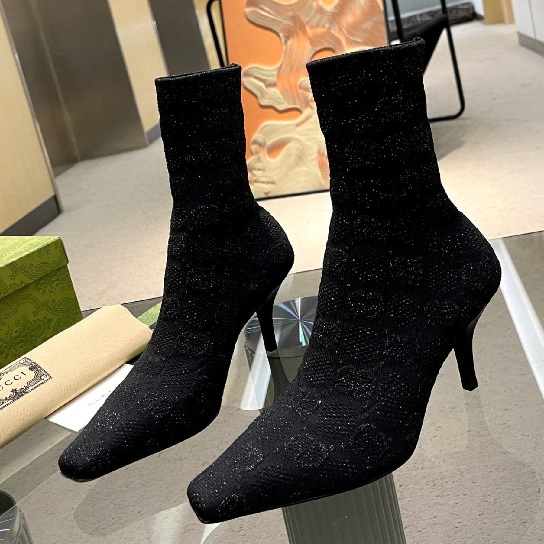 GG Ankle boot Interlocking GG Black Heel