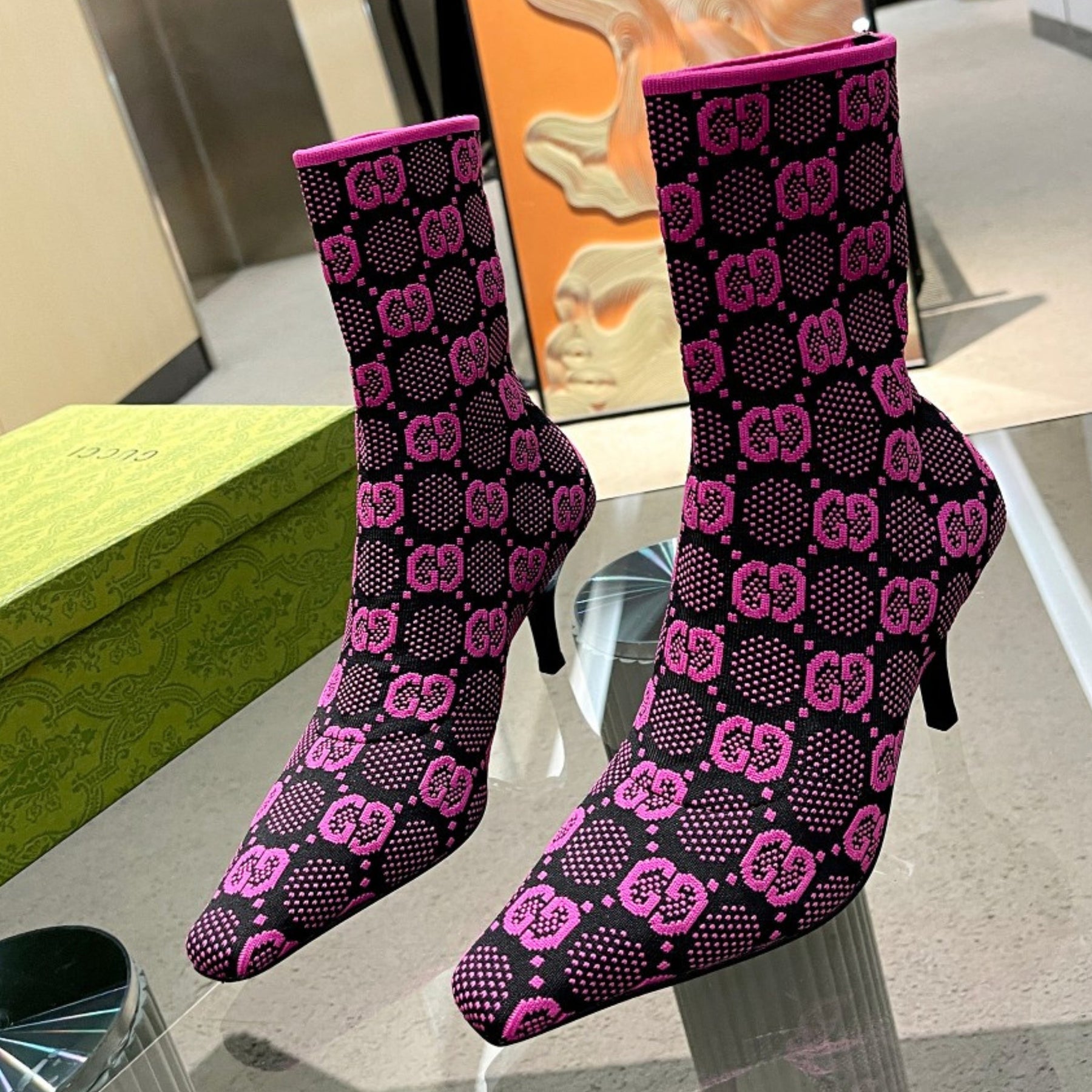 GG Ankle boot Interlocking GG Pink Heel