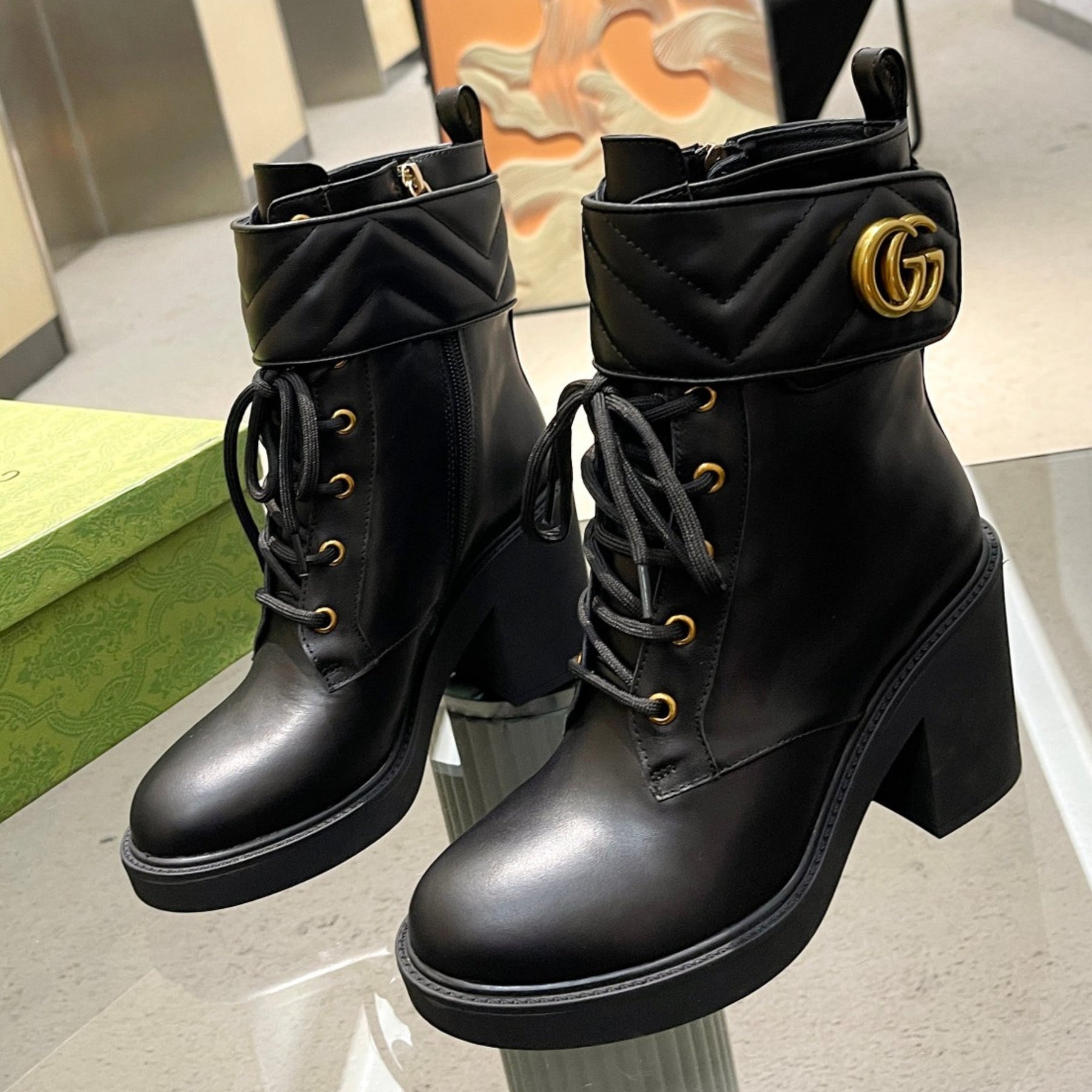 GG Ankle Boot GG Black Heel