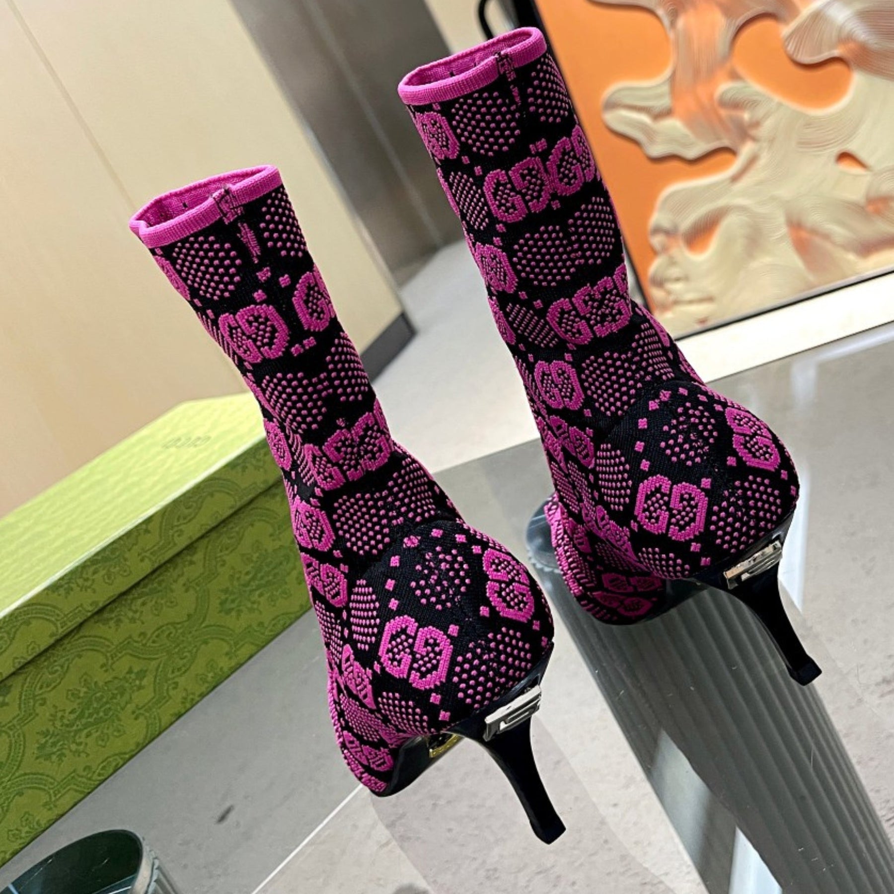 GG Ankle boot Interlocking GG Pink Heel