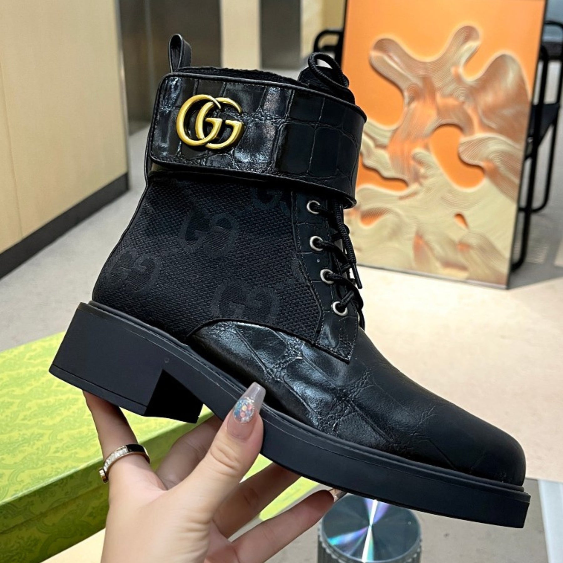 GG Ankle boot GG Canvas Black