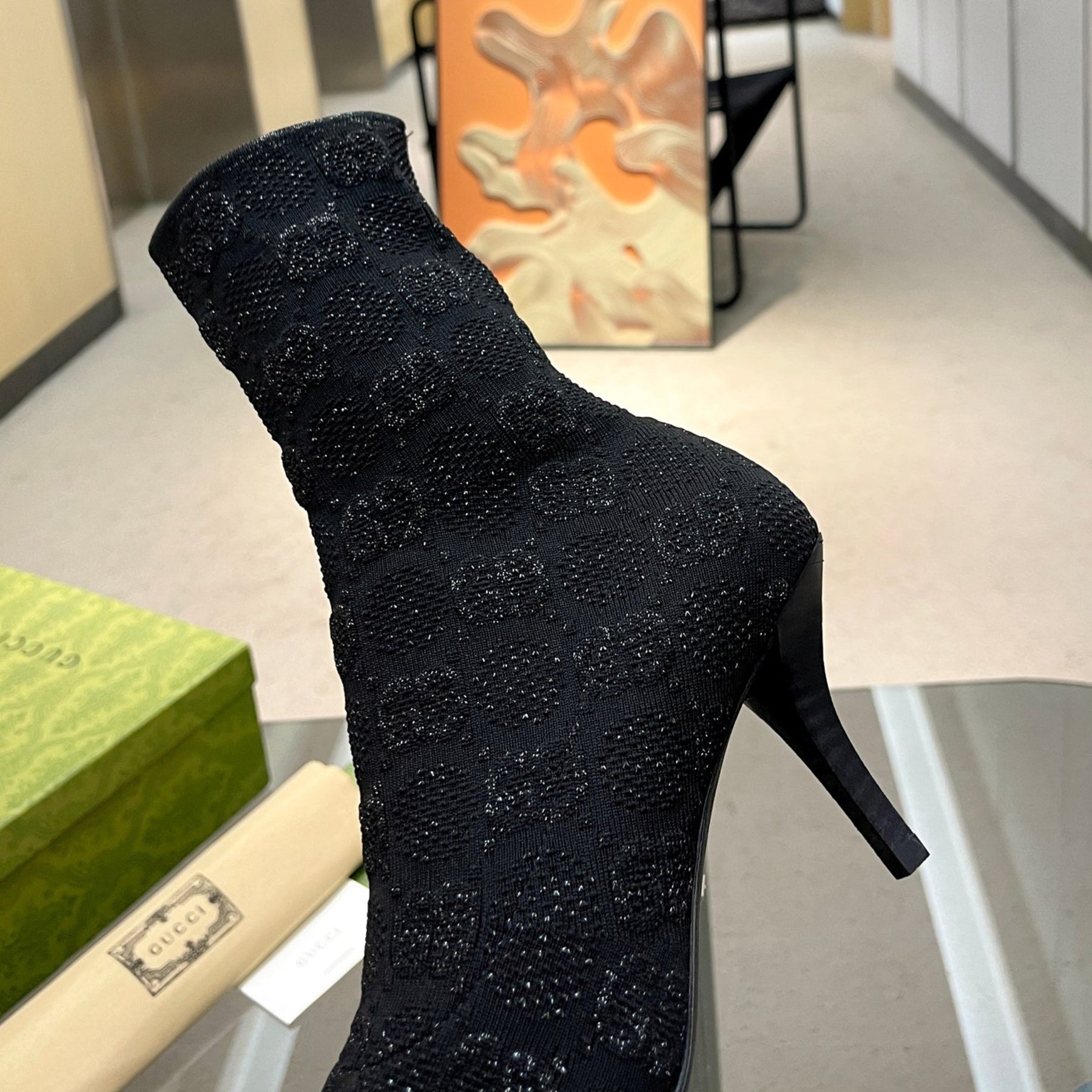 GG Ankle boot Interlocking GG Black Heel