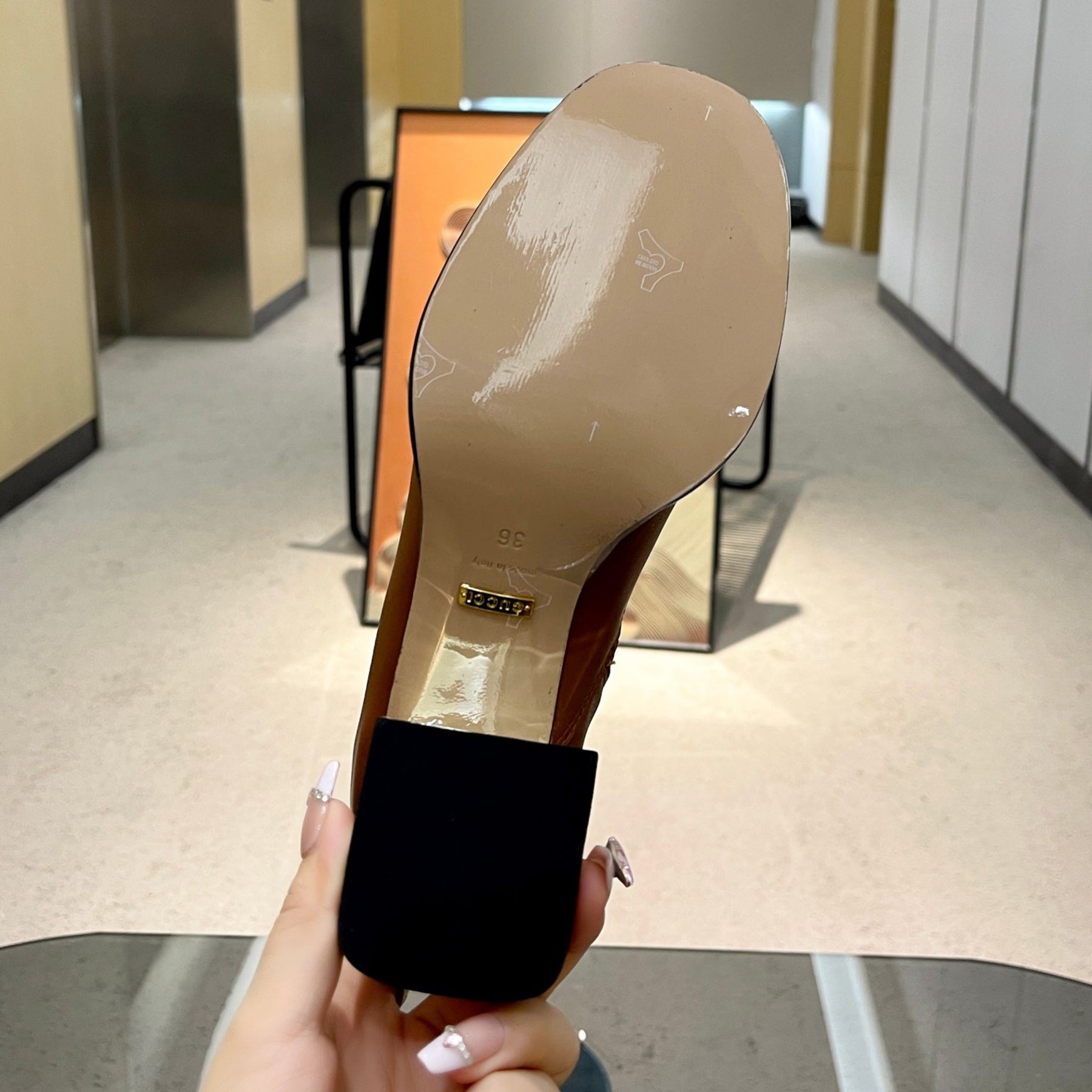 GG boot with horsebit detail and 55mm heel Brown