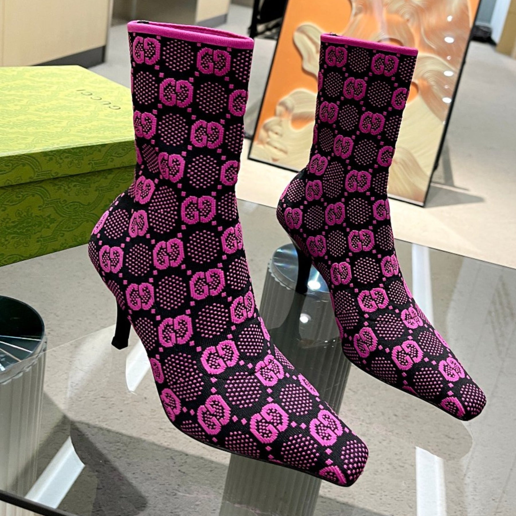 GG Ankle boot Interlocking GG Pink Heel