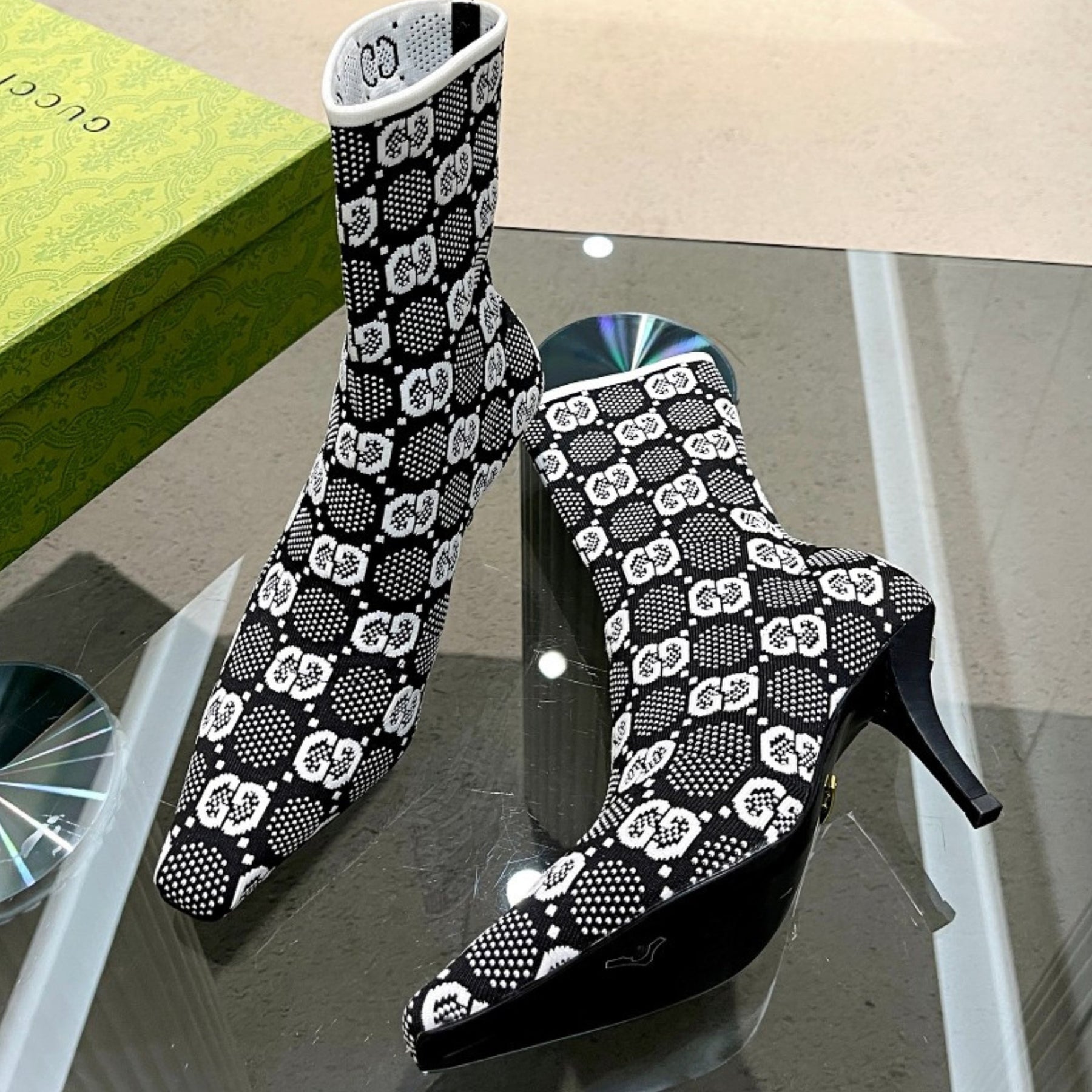 GG Ankle boot Interlocking GG White Heel
