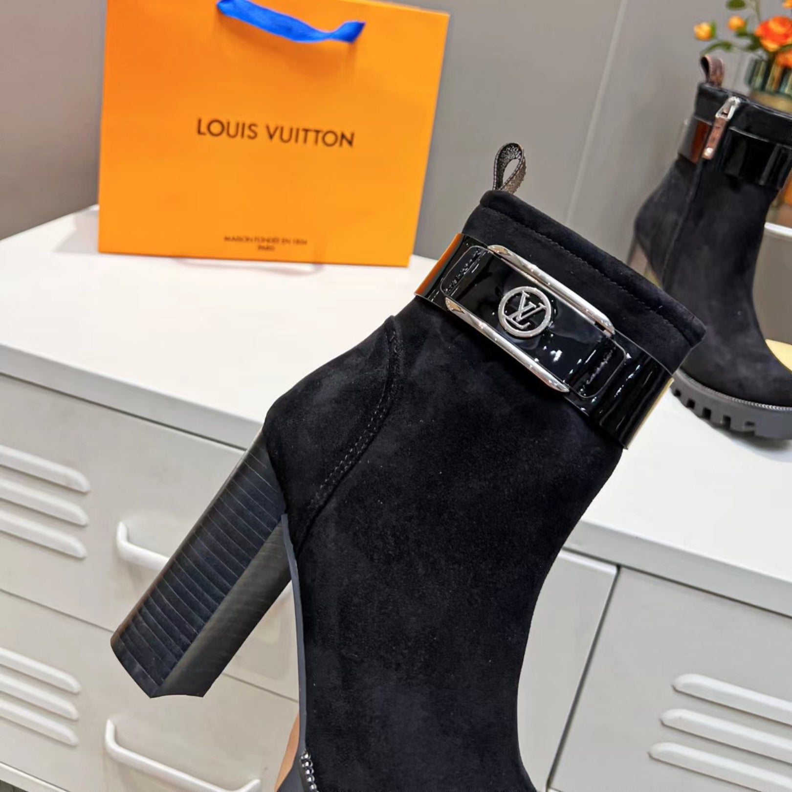 LV Star Trail Suede Detail Boot
