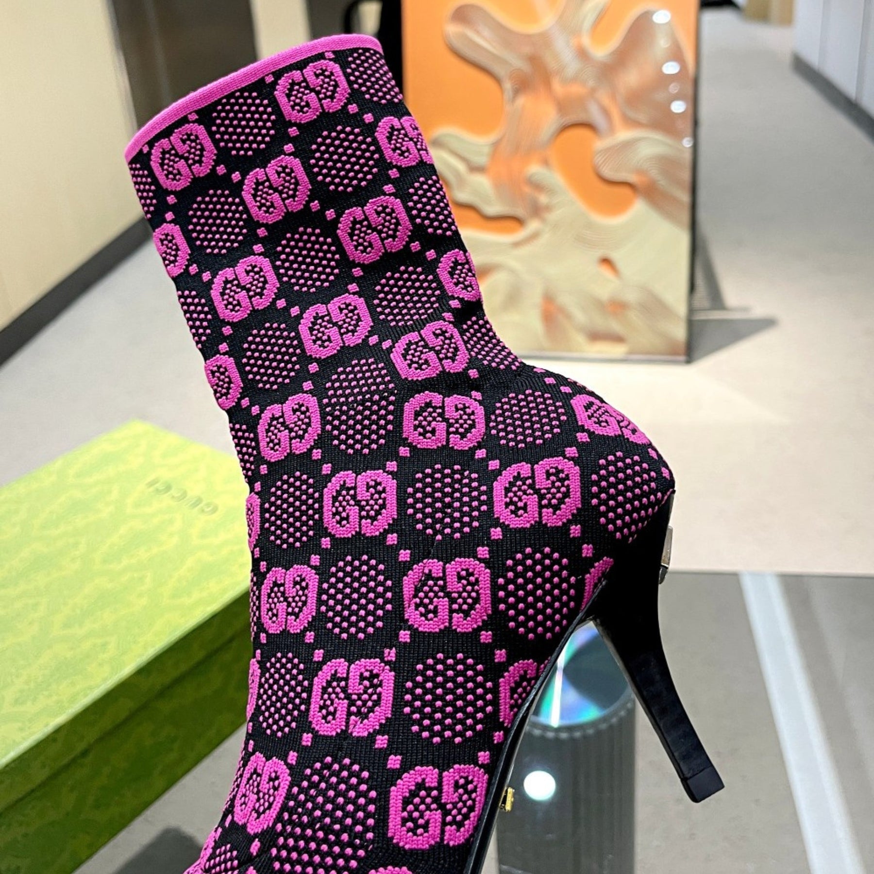GG Ankle boot Interlocking GG Pink Heel