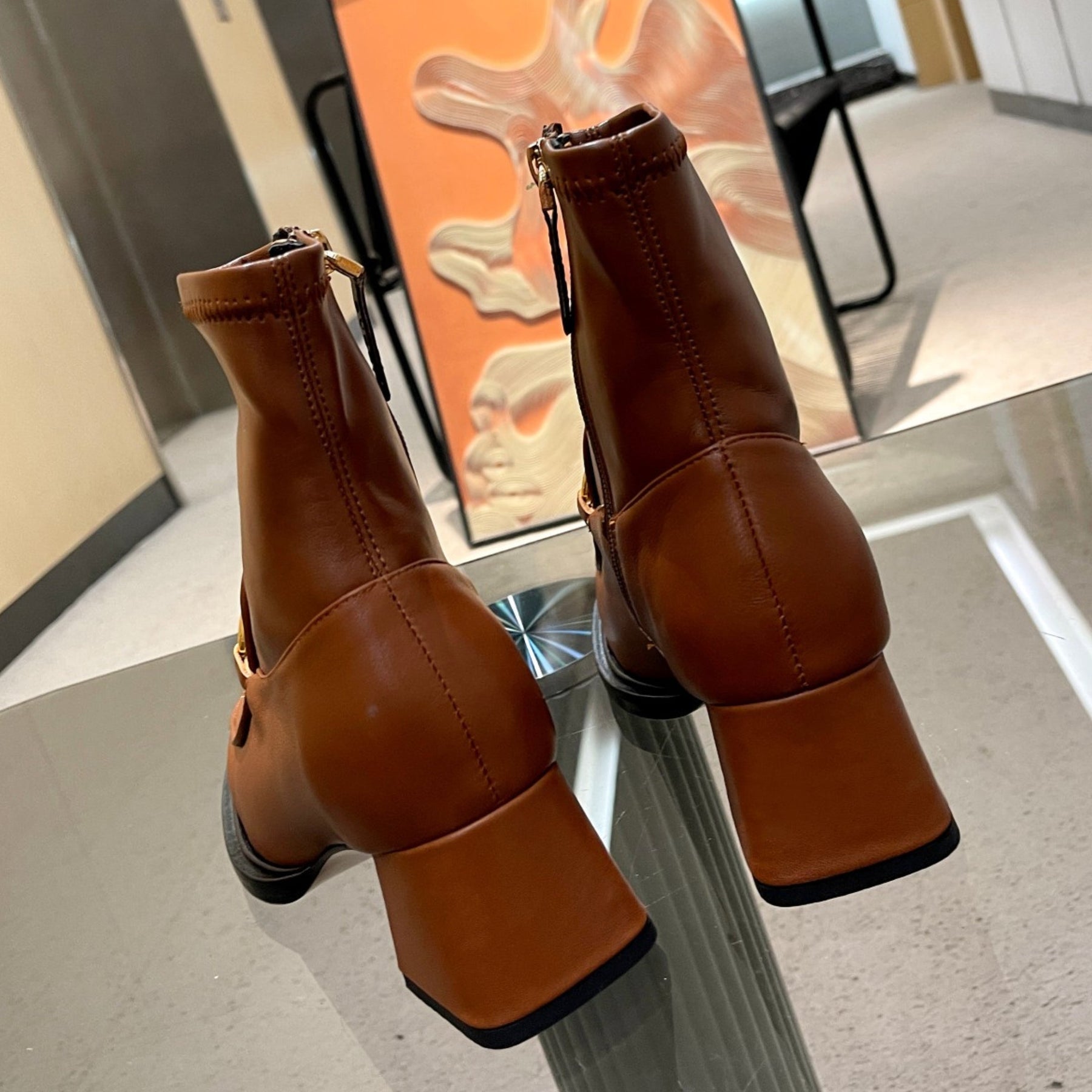 GG boot with horsebit detail and 55mm heel Brown