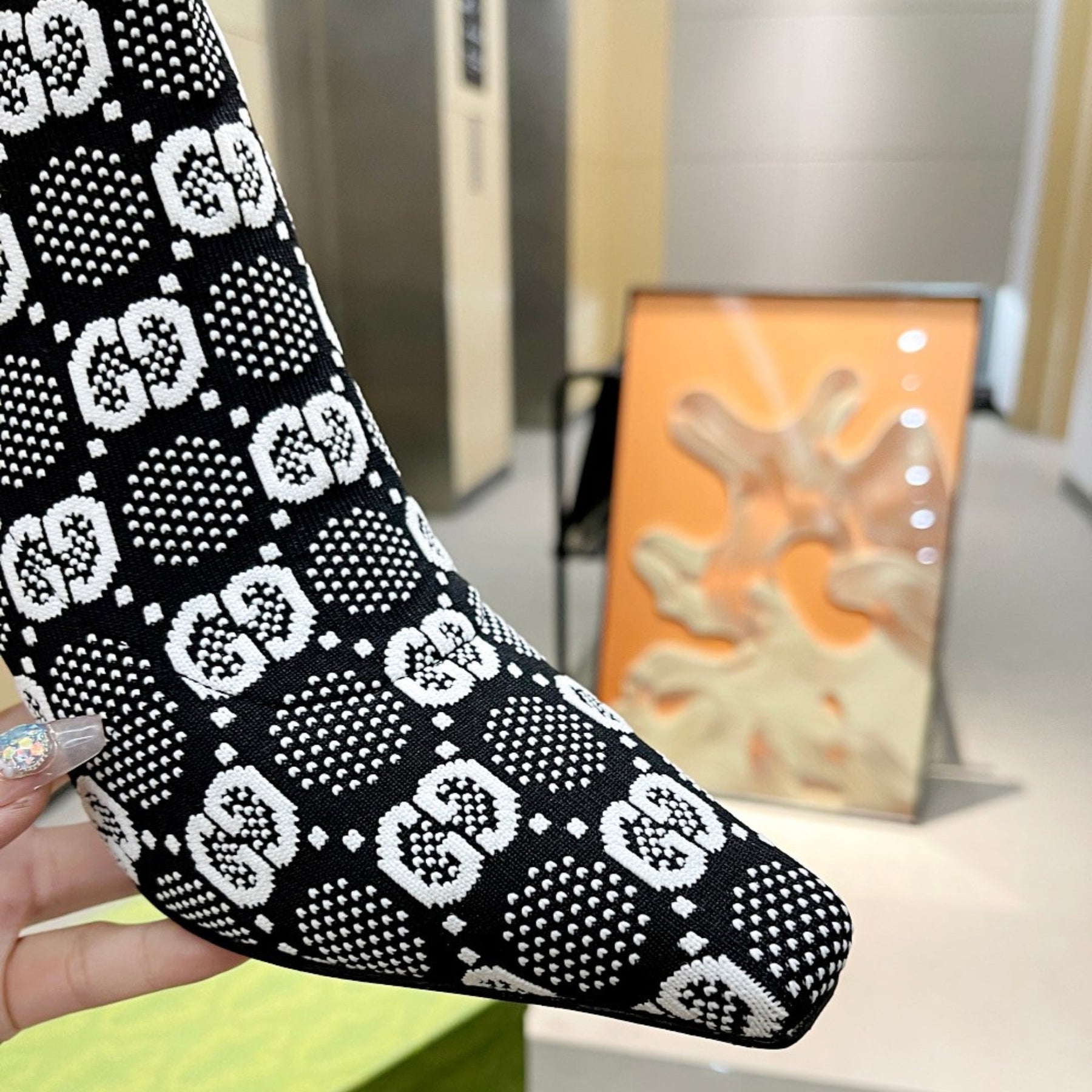 GG Ankle boot Interlocking GG White Heel