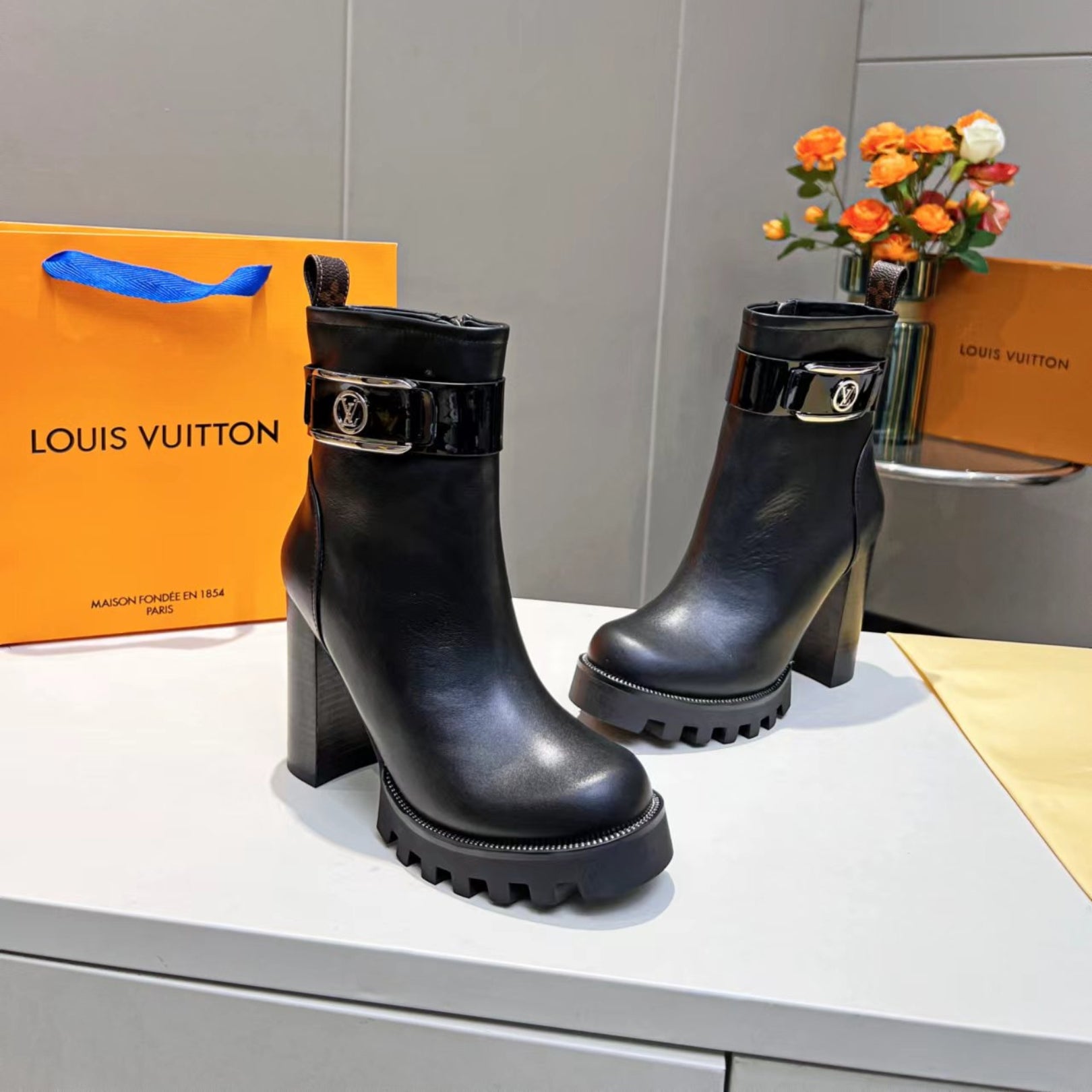 LV Star Trail Boot Leather Detail