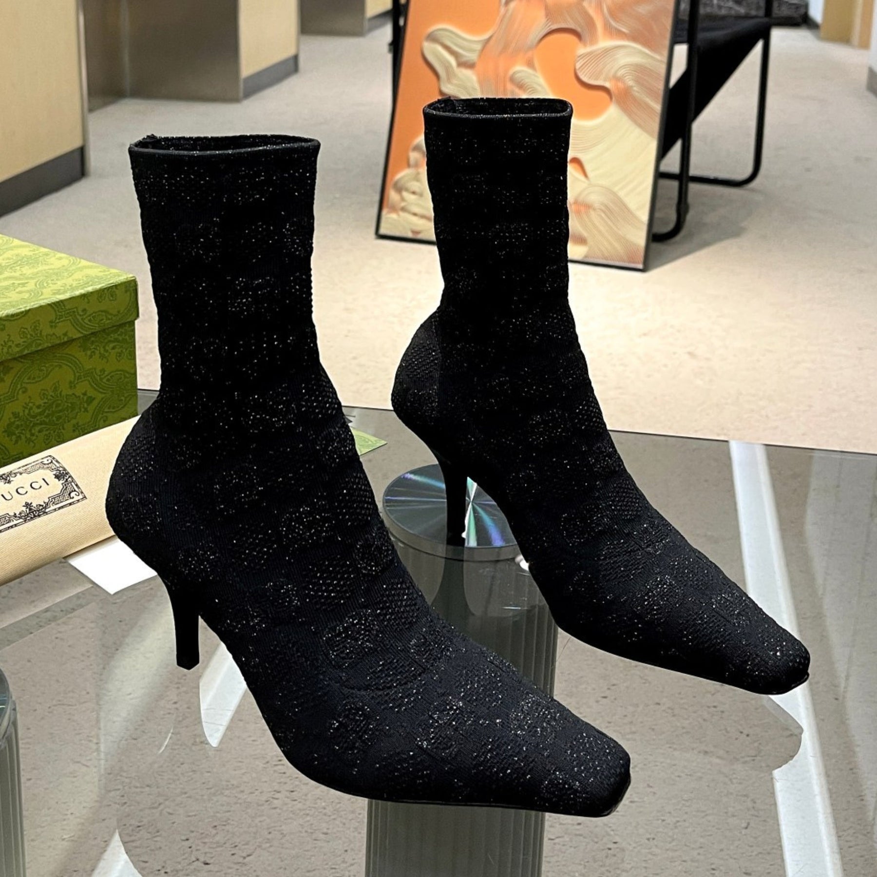 GG Ankle boot Interlocking GG Black Heel