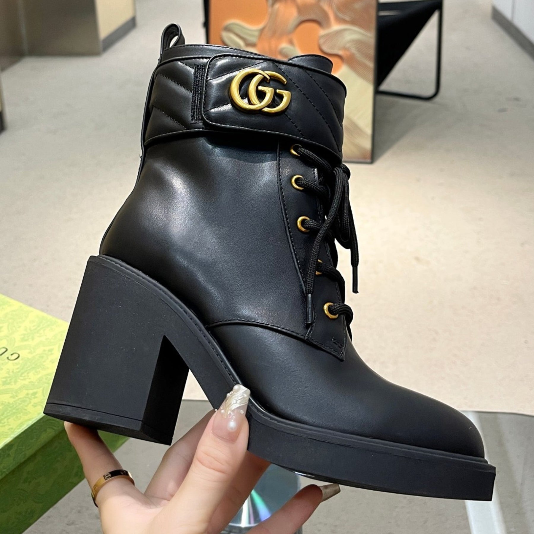GG Ankle Boot GG Black Heel