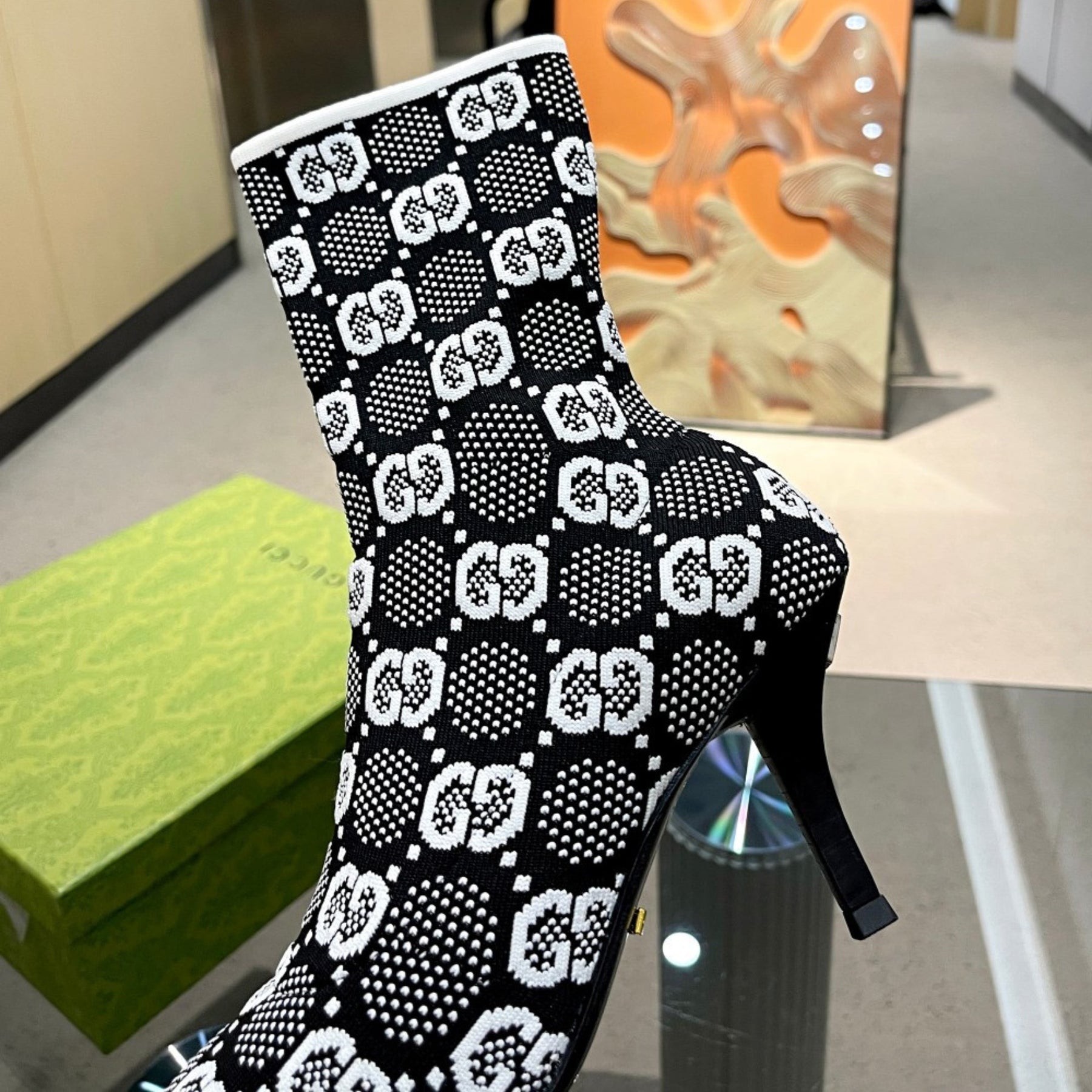 GG Ankle boot Interlocking GG White Heel