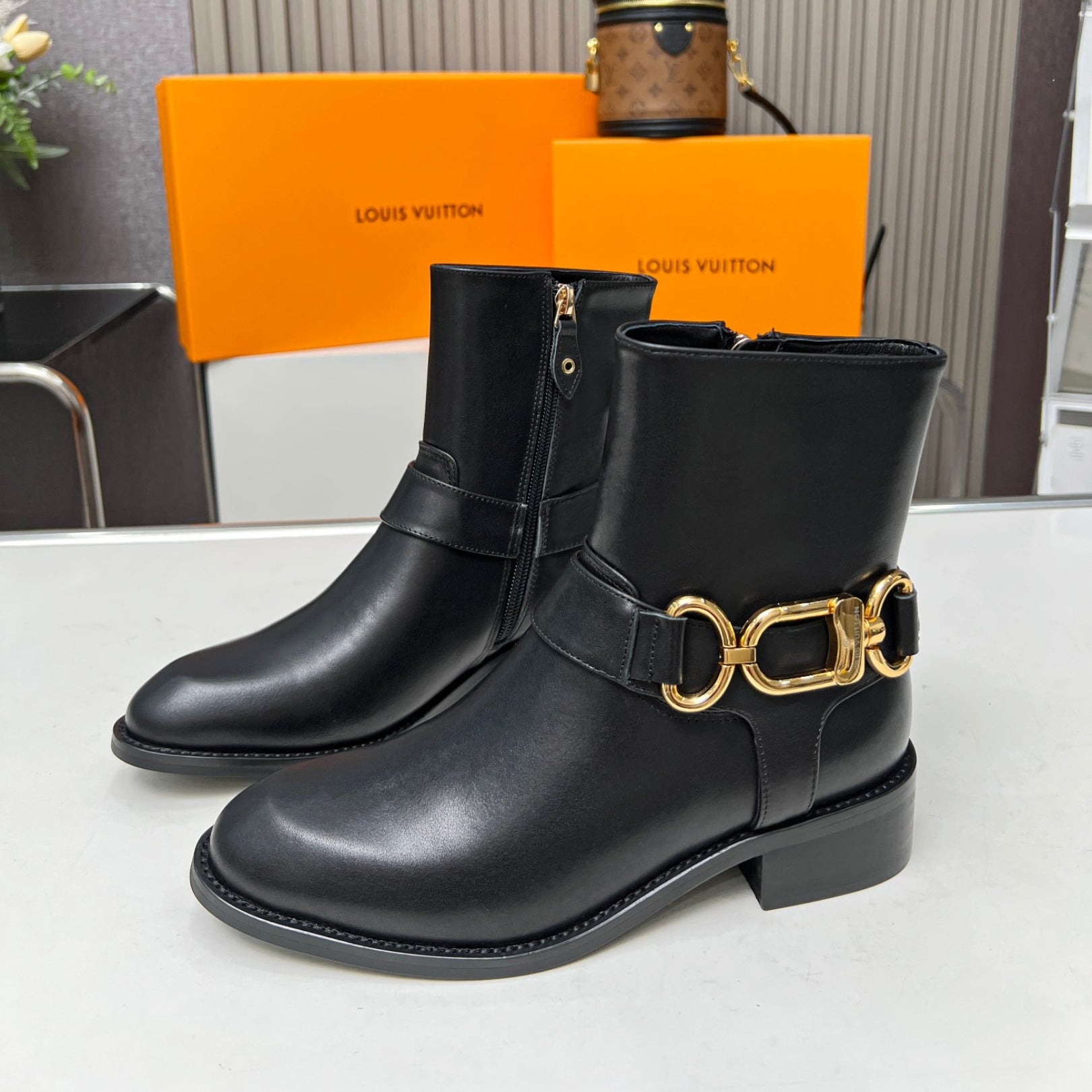 LV Flat Westside Black Boot