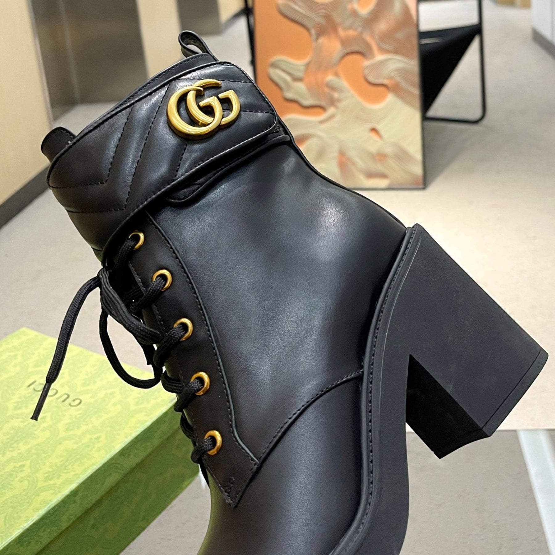 GG Ankle Boot GG Black Heel