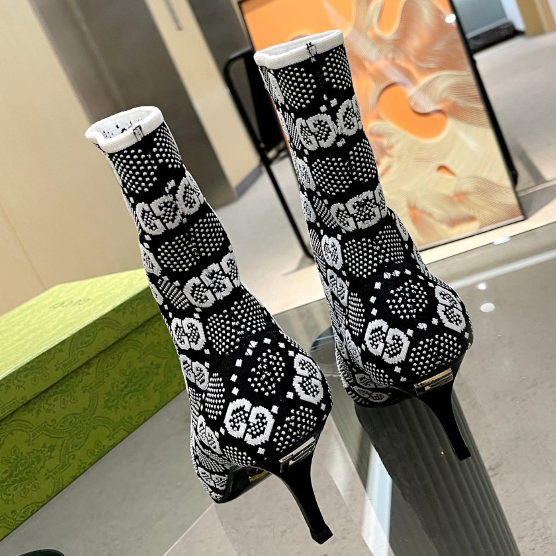 GG Ankle boot Interlocking GG White Heel