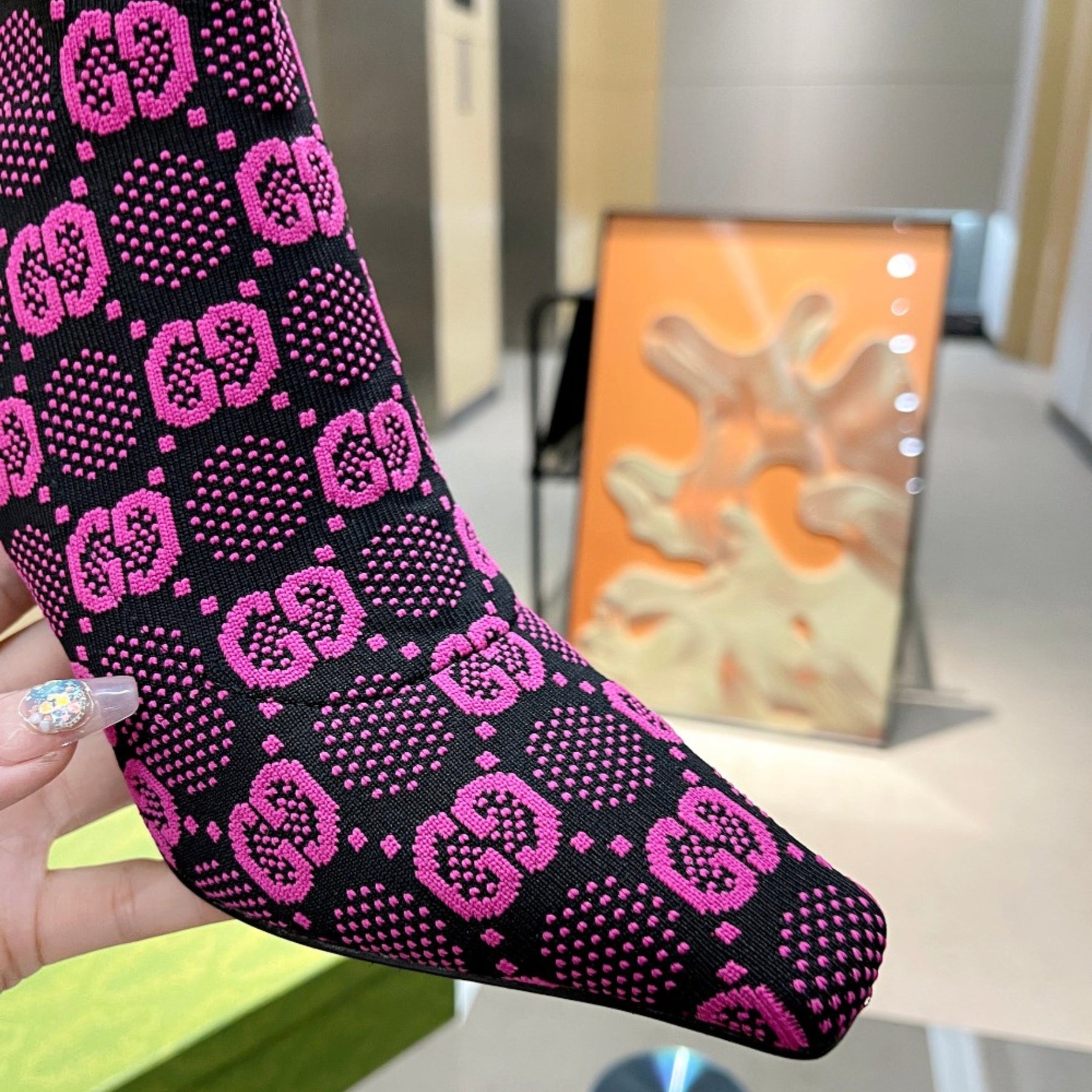 GG Ankle boot Interlocking GG Pink Heel