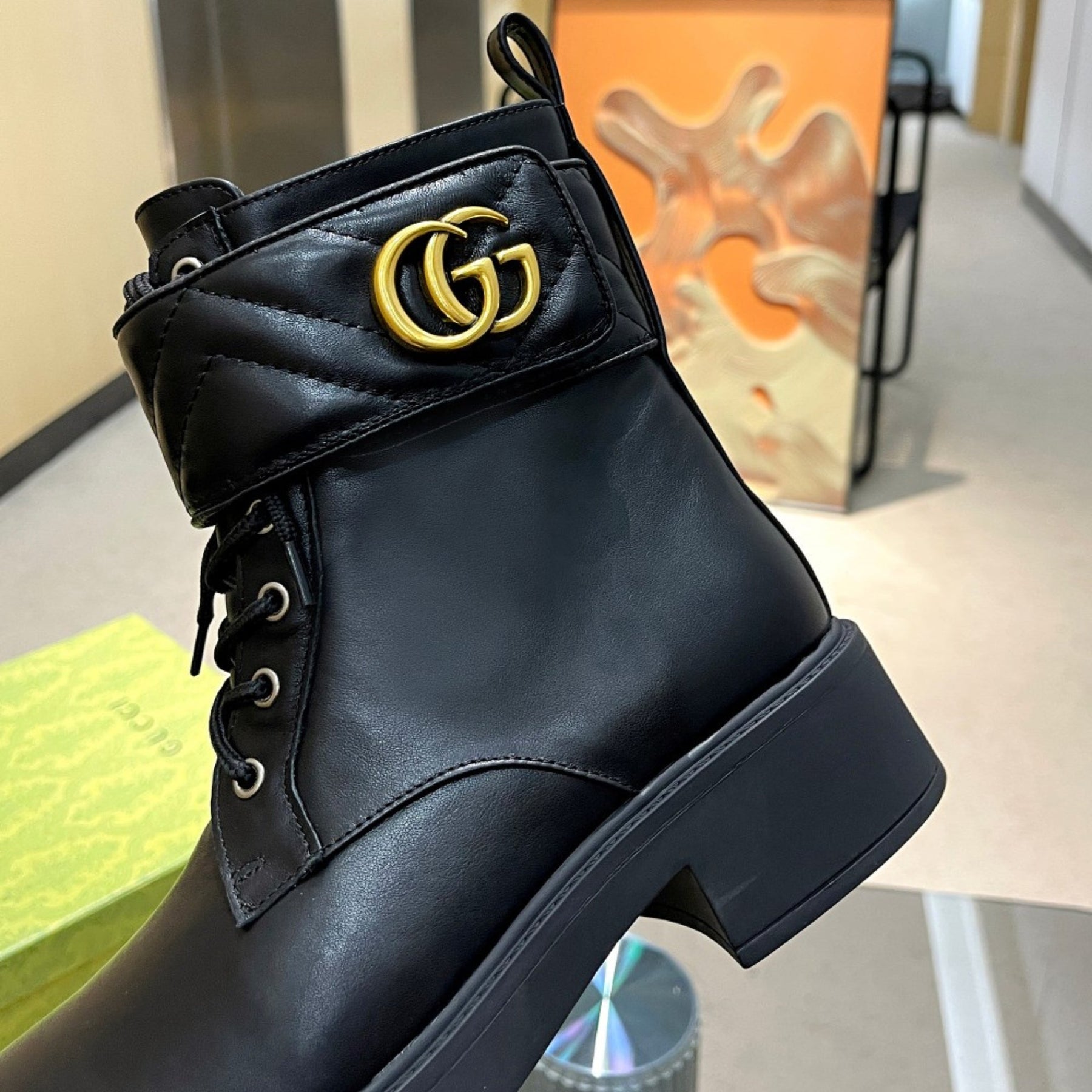 Black GG Ankle Boot