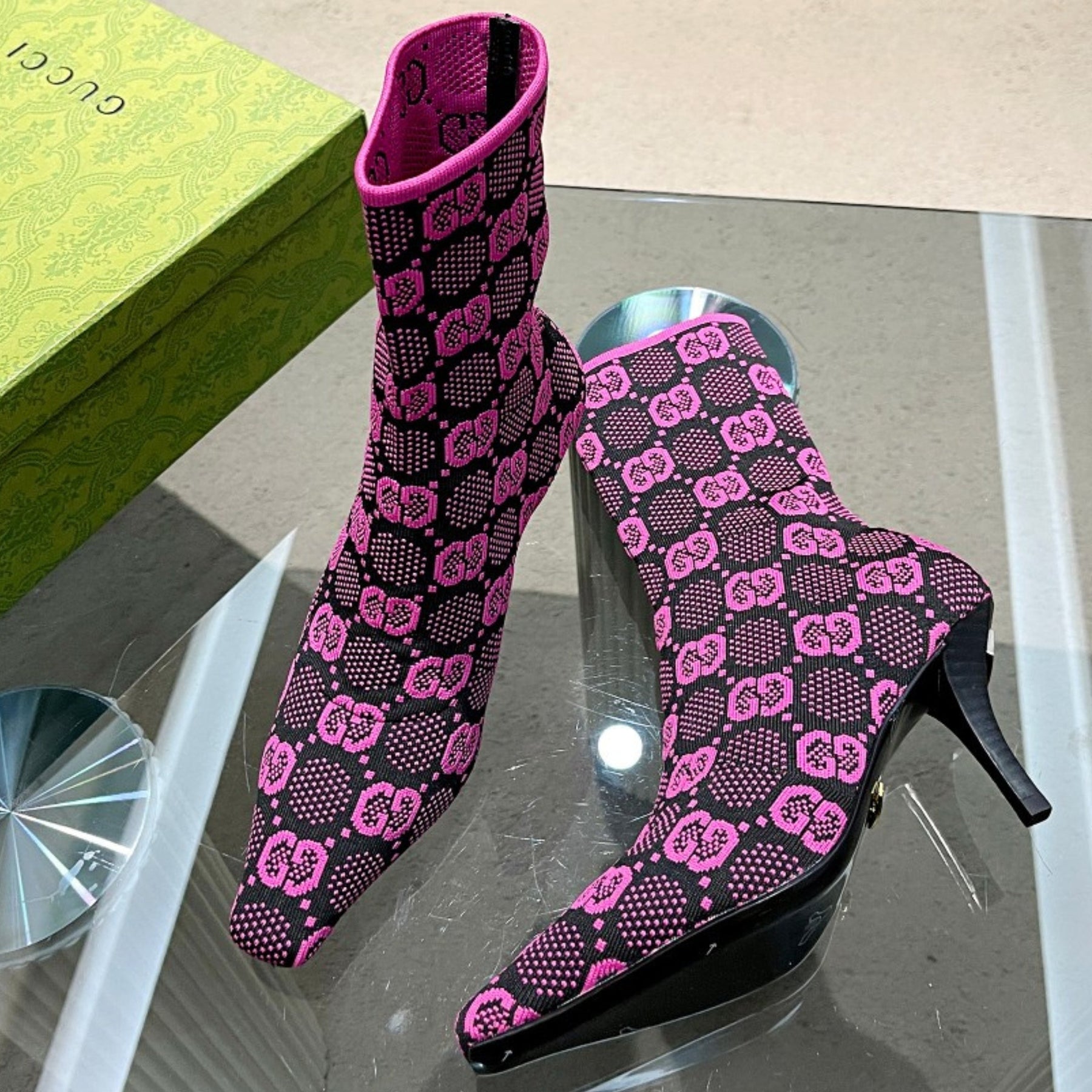 GG Ankle boot Interlocking GG Pink Heel