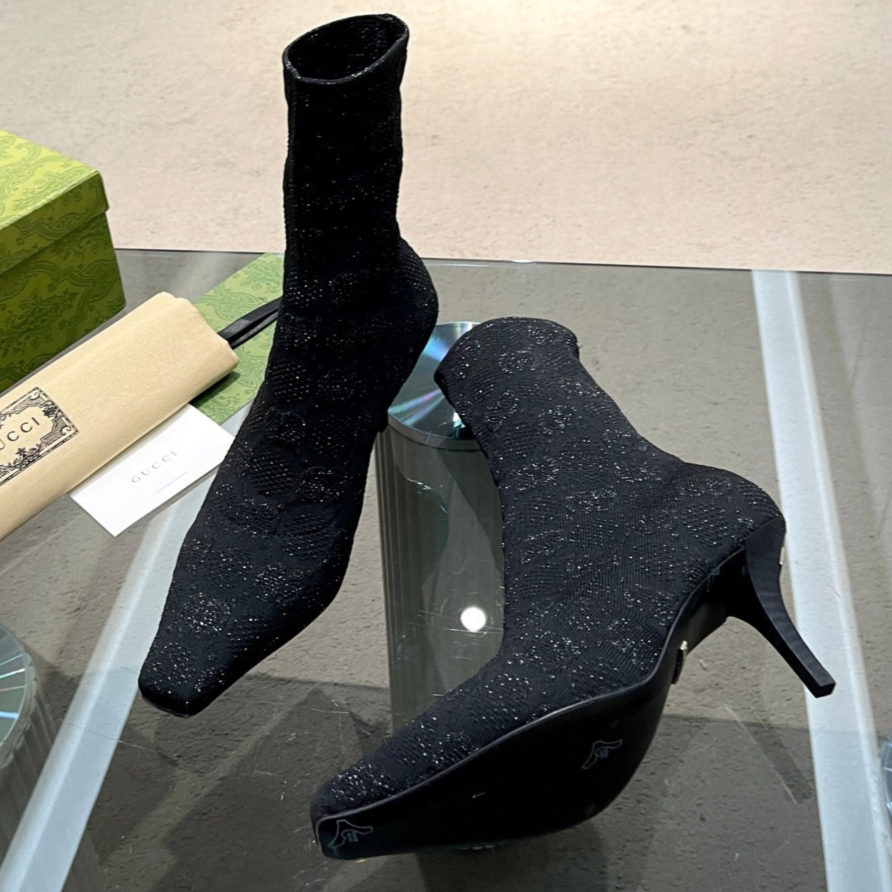 GG Ankle boot Interlocking GG Black Heel