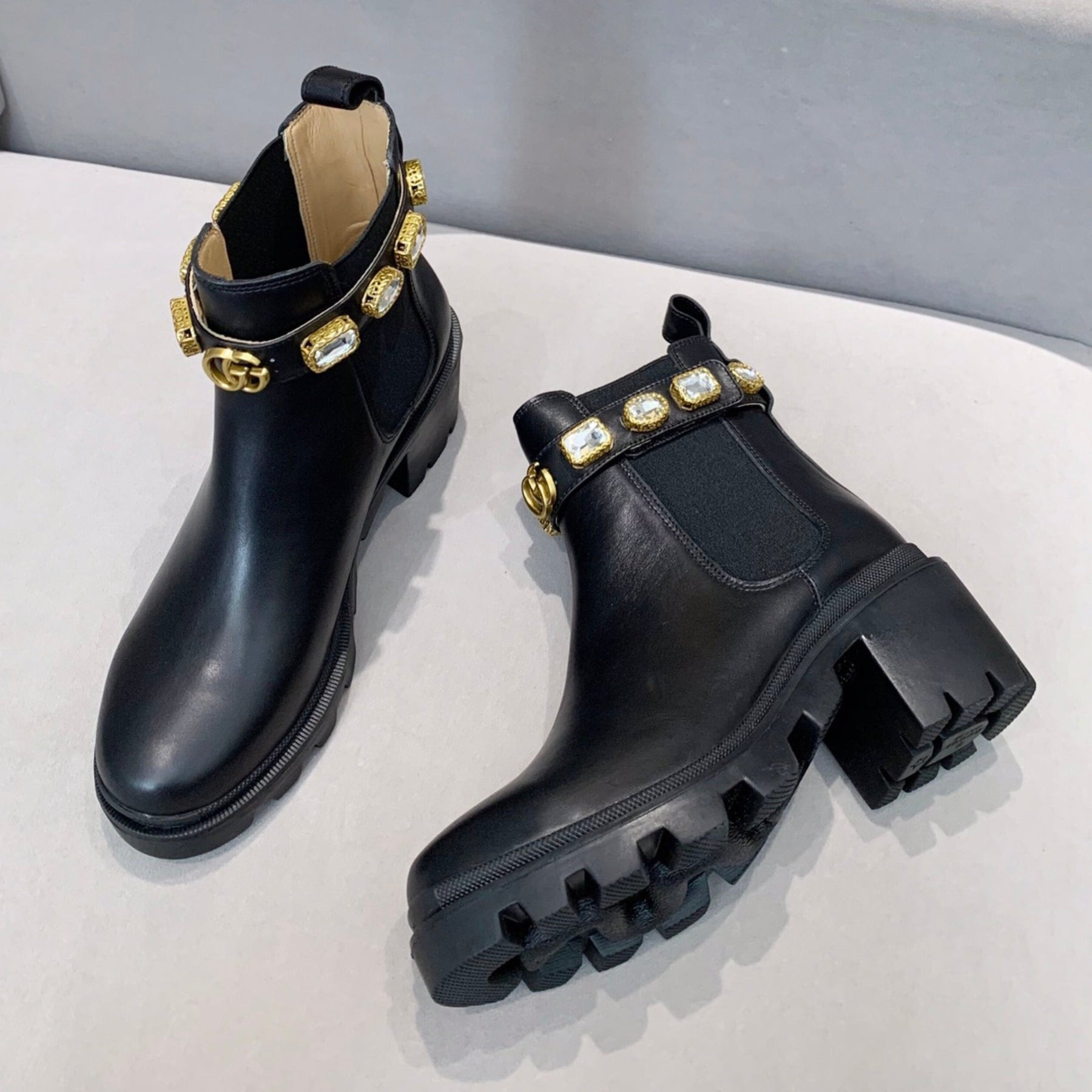 GG Ankle boot with stones and 60mm heel