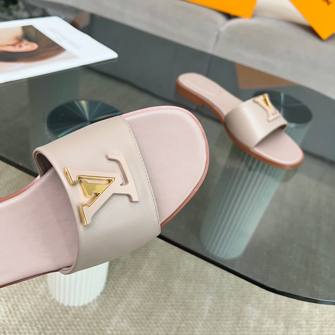 LV Capri Flat Pink Flip Flops