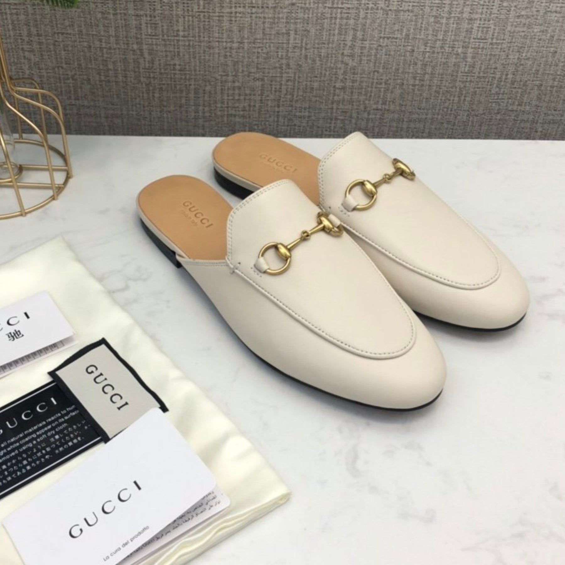 Off-White GG Princetown Leather Mule