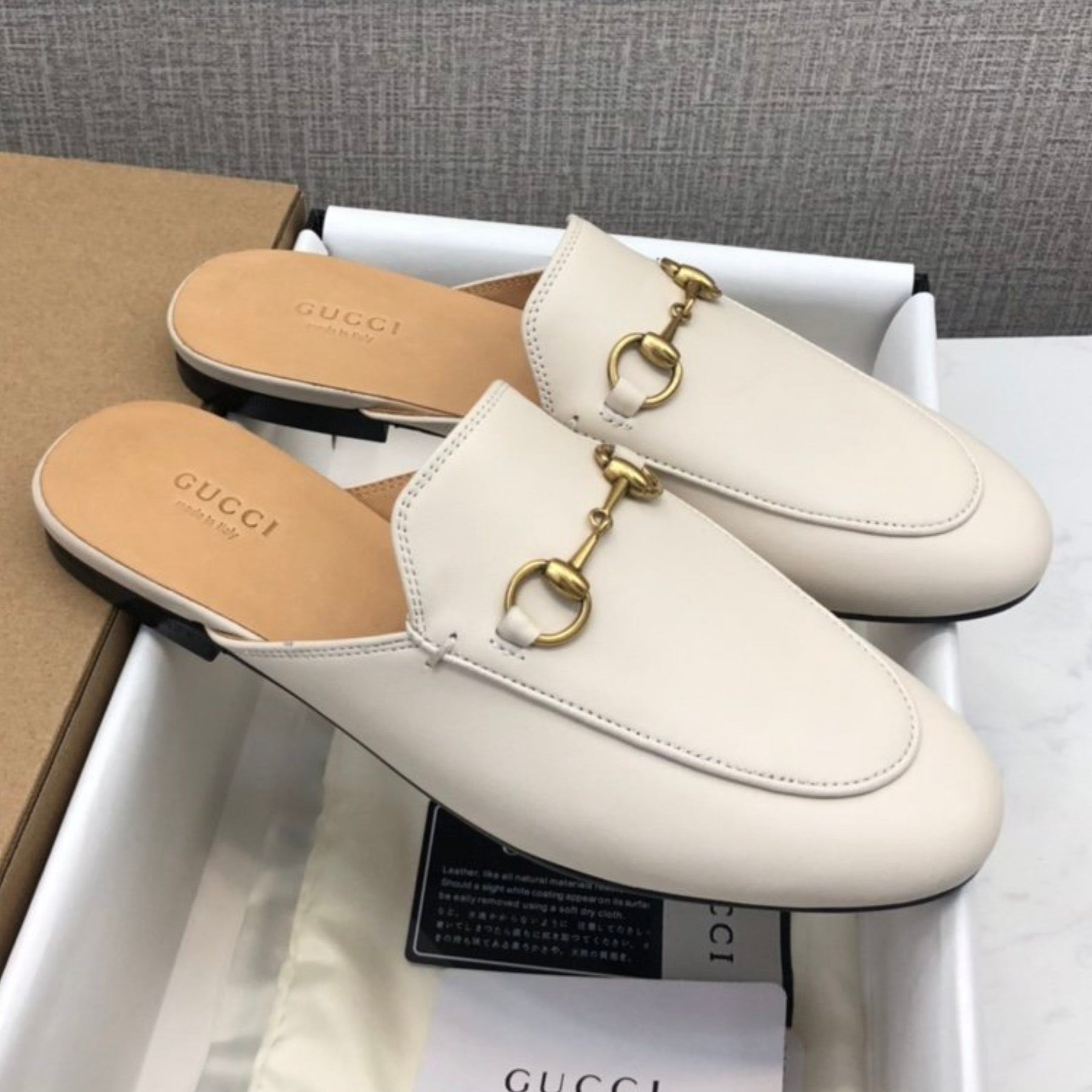 Off-White GG Princetown Leather Mule