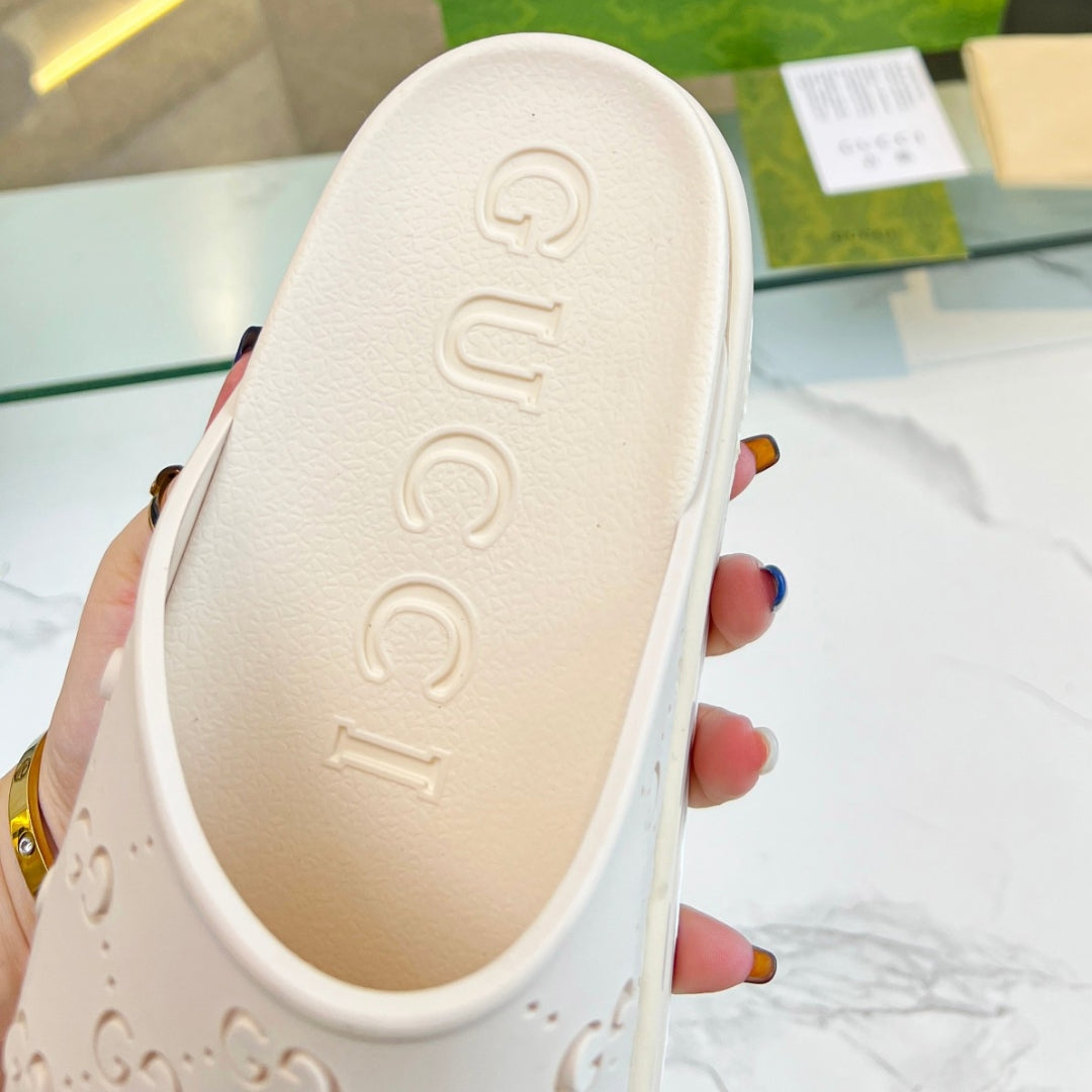 Slide Flip Flop GG Pink Canvas Details