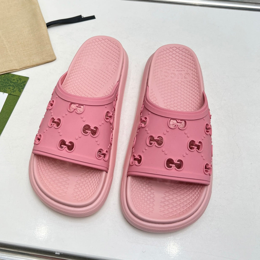 GG Pink Slide Flip Flops Details