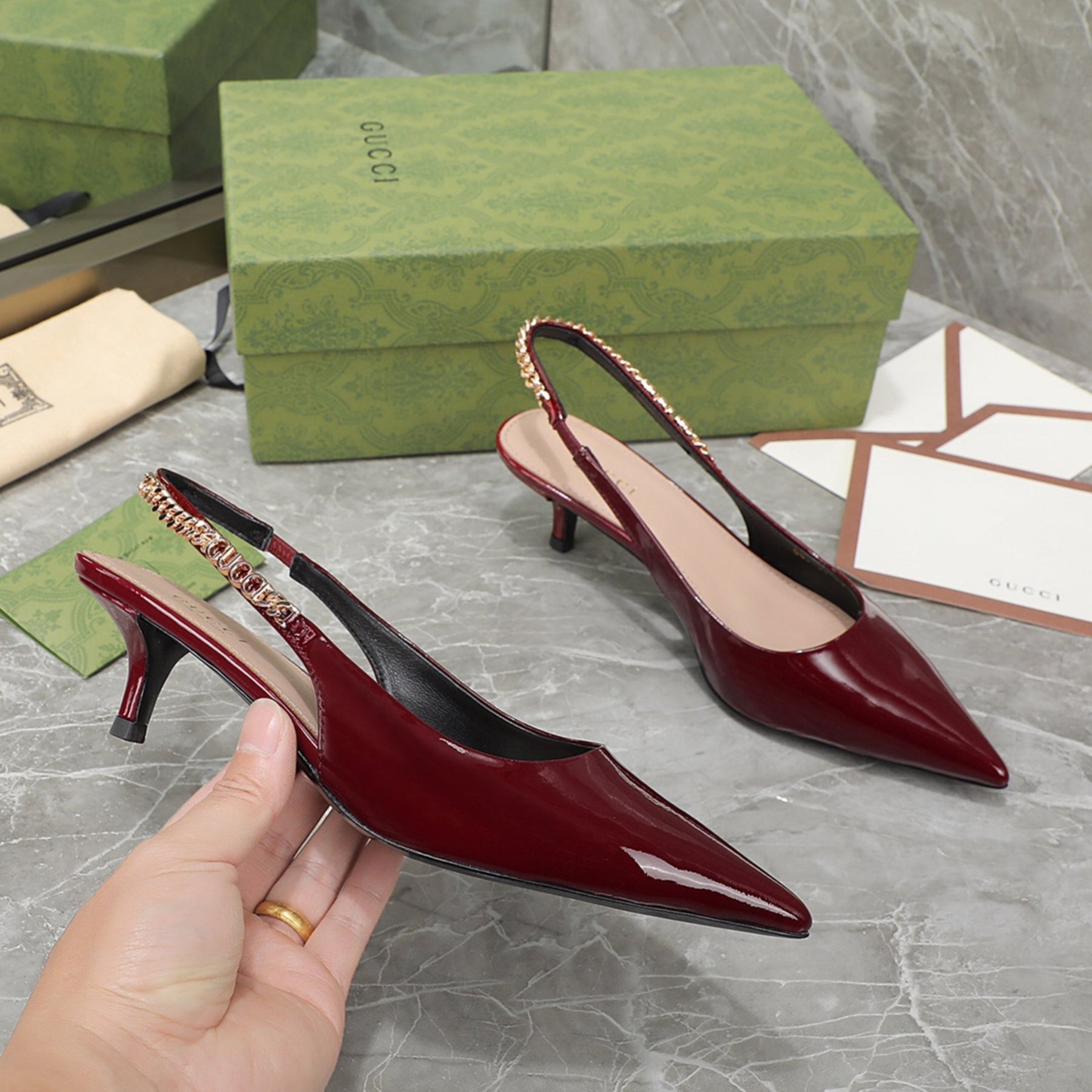 GG Signoria Red Pumps with 45mm heel