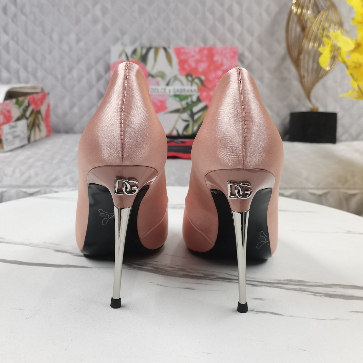 DG Rosê Pump with Logo on 10.5cm heel